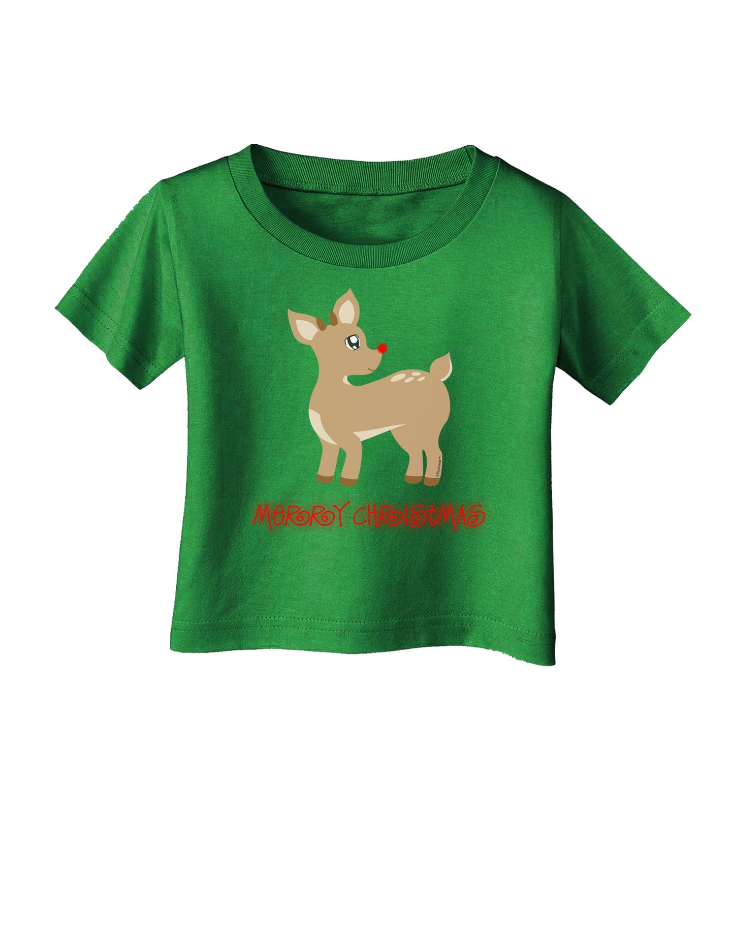 Cute Rudolph the Reindeer - Merry Christmas Infant T-Shirt Dark by TooLoud-Infant T-Shirt-TooLoud-Royal-Blue-06-Months-Davson Sales