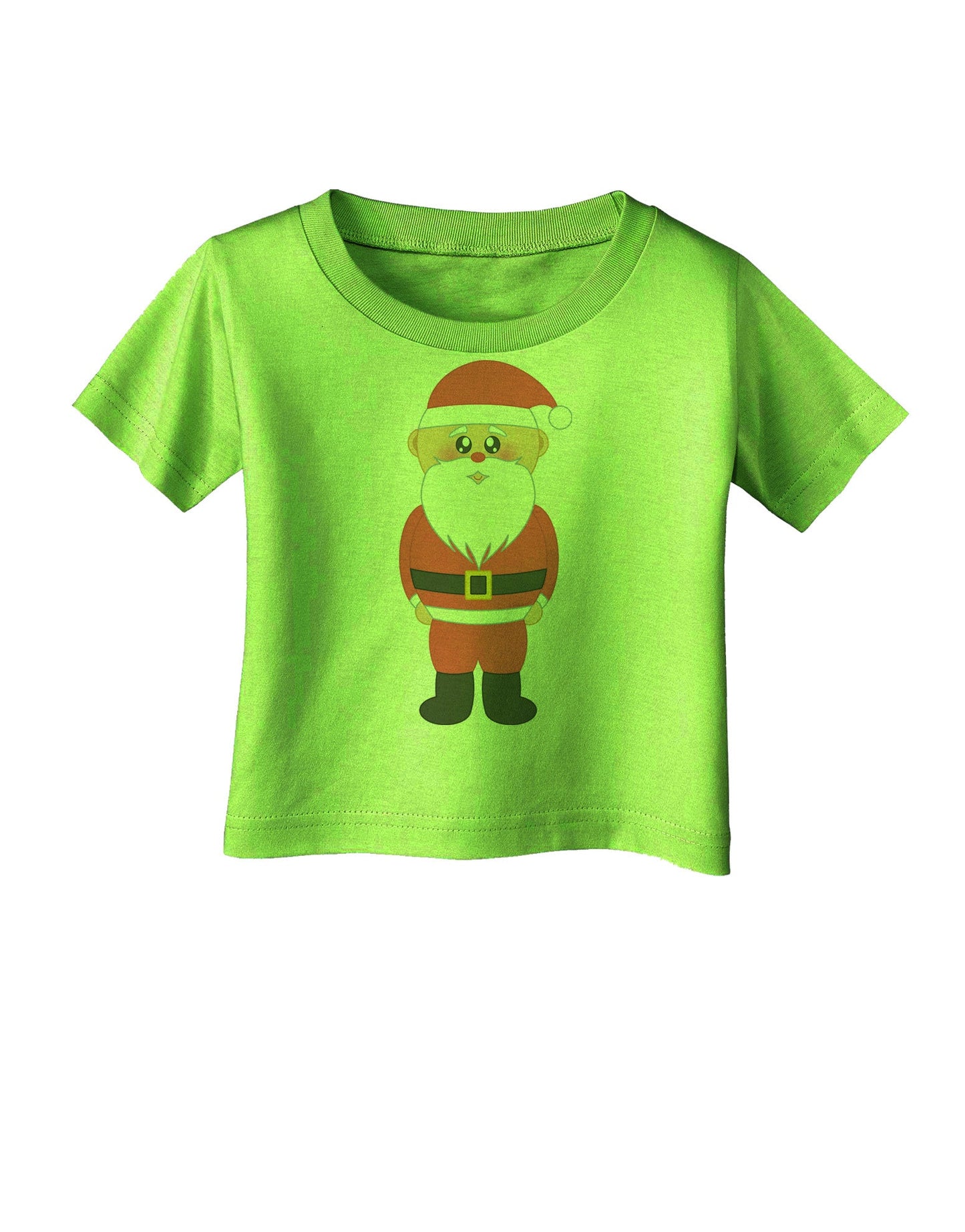 Cute Santa Claus Christmas Infant T-Shirt-Infant T-Shirt-TooLoud-Lime-Green-06-Months-Davson Sales