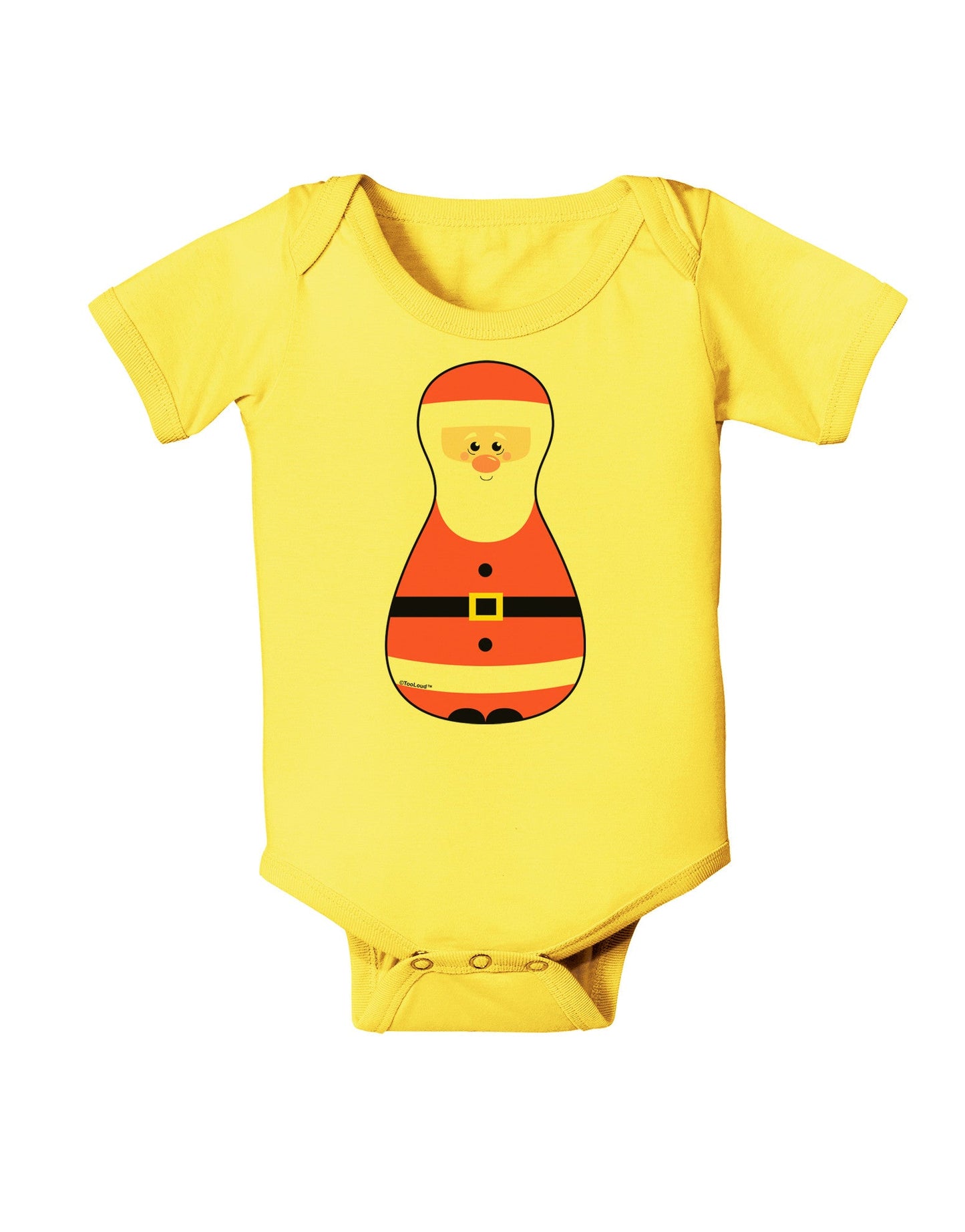 Cute Santa Matryoshka Nesting Doll - Christmas Baby Romper Bodysuit-Baby Romper-TooLoud-Yellow-06-Months-Davson Sales