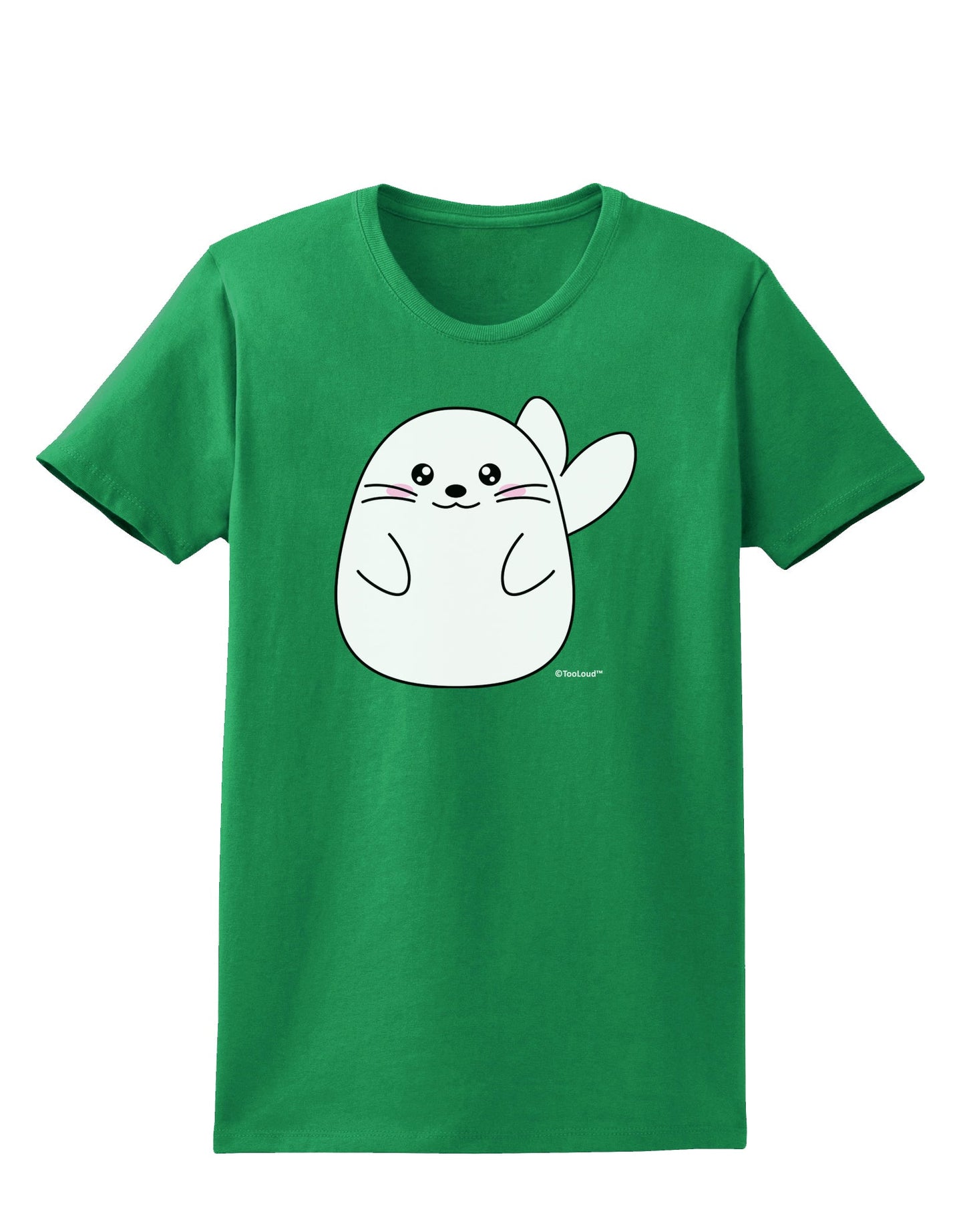 Cute Seal Womens Dark T-Shirt by TooLoud-Womens T-Shirt-TooLoud-Kelly-Green-X-Small-Davson Sales