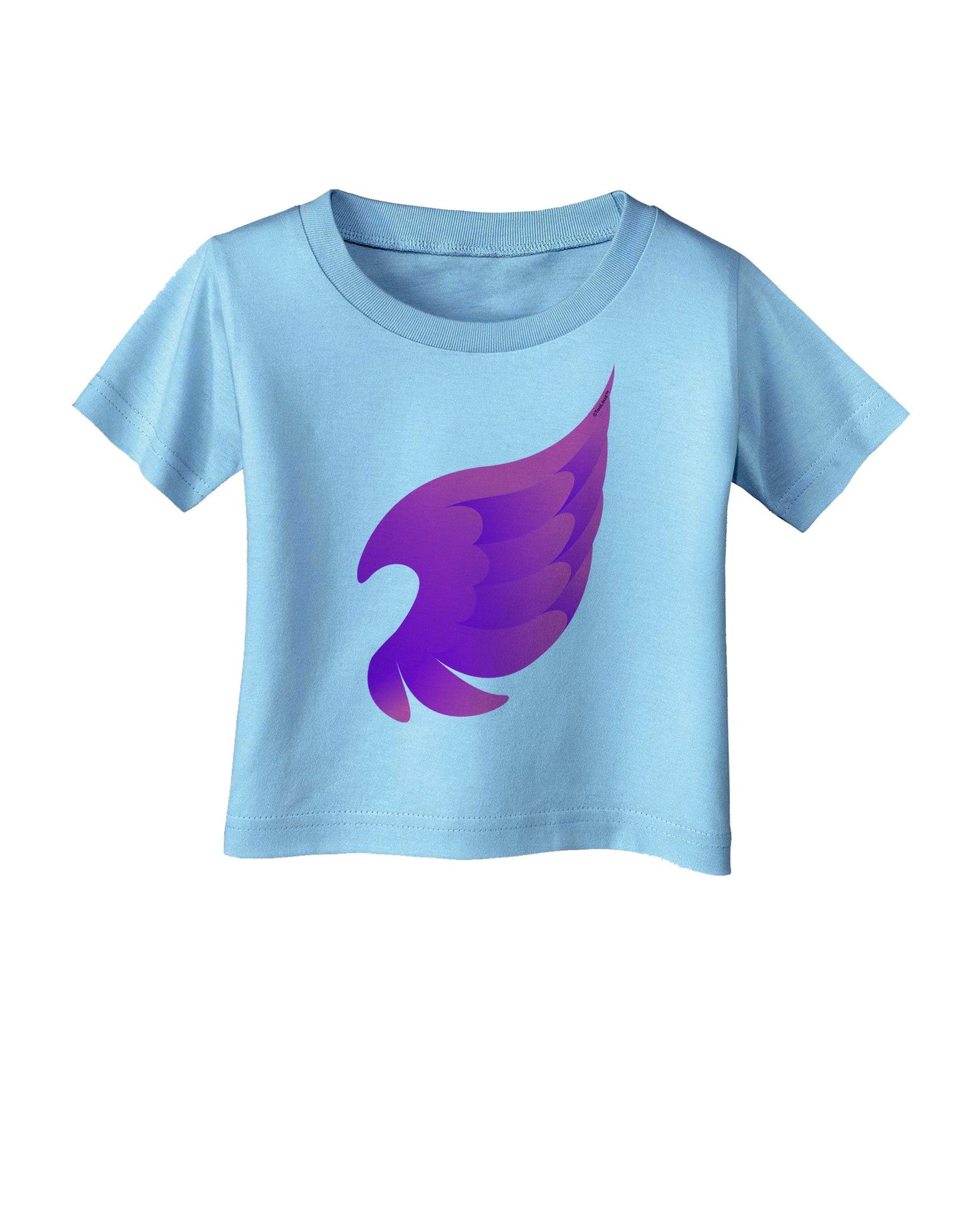Cute Single Angel Wing Infant T-Shirt-Infant T-Shirt-TooLoud-Aquatic-Blue-06-Months-Davson Sales