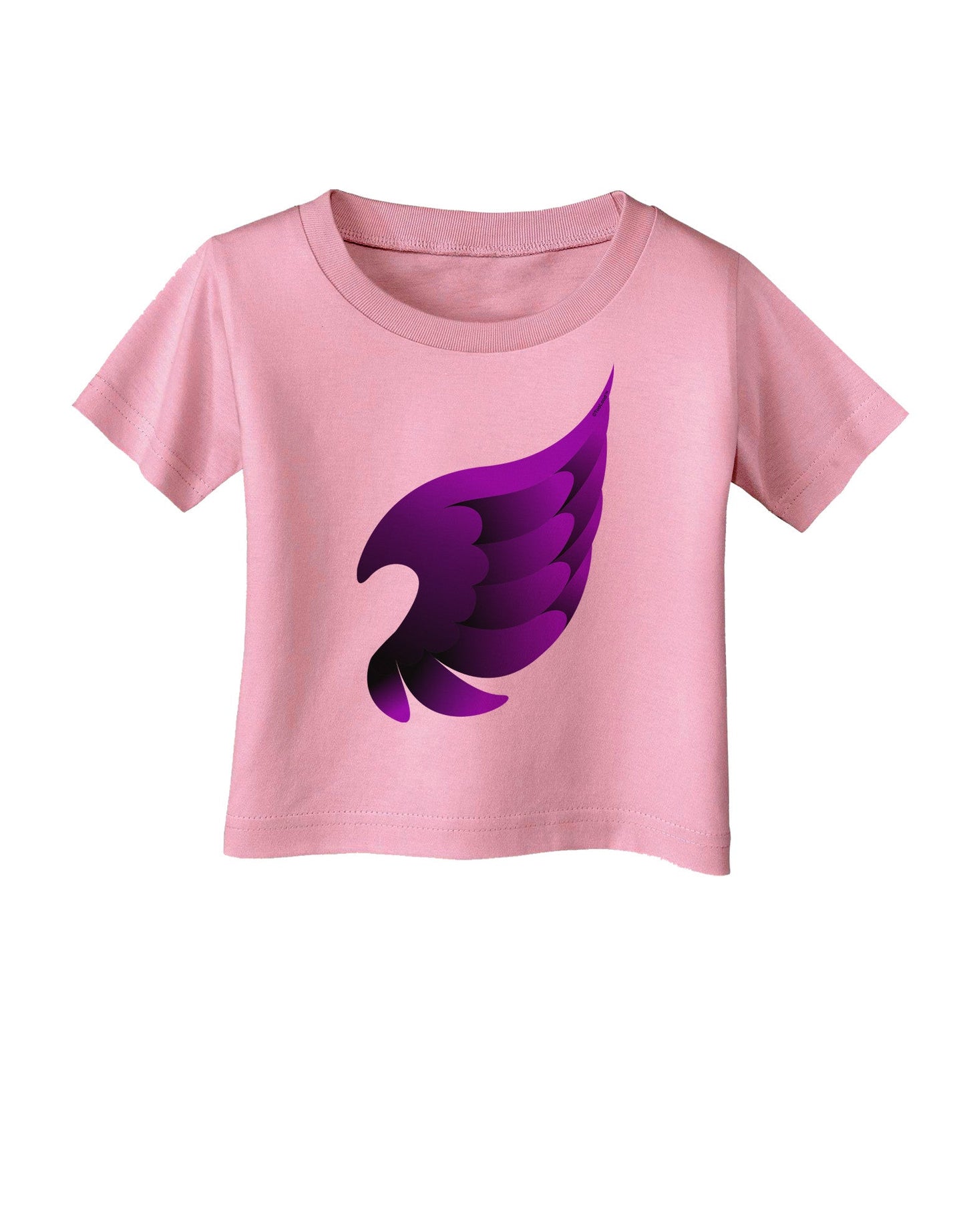 Cute Single Dark Angel Wing Black and Purple Infant T-Shirt-Infant T-Shirt-TooLoud-Candy-Pink-06-Months-Davson Sales