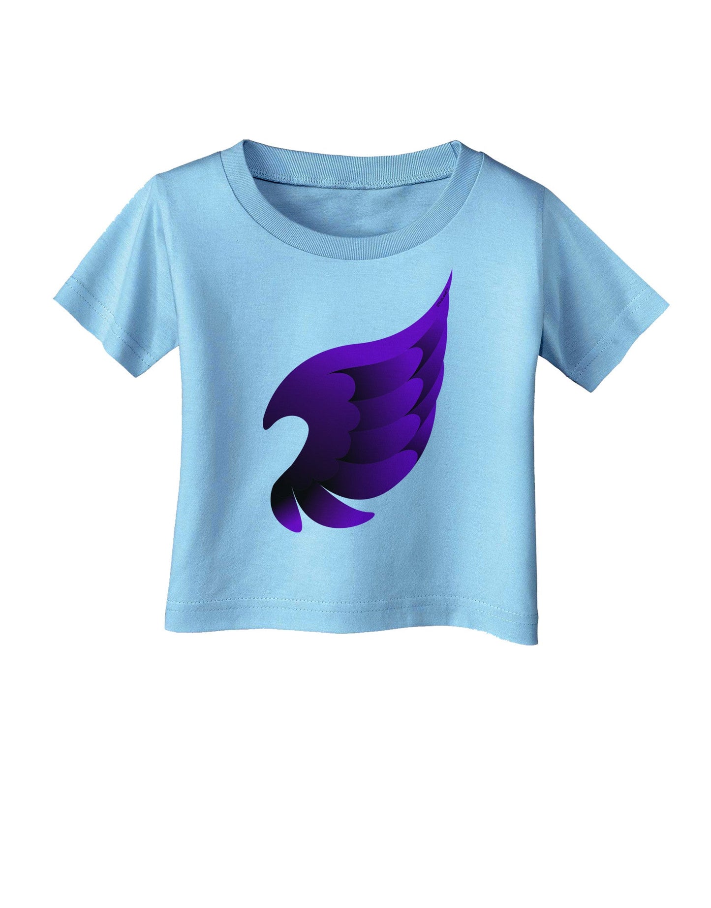 Cute Single Dark Angel Wing Black and Purple Infant T-Shirt-Infant T-Shirt-TooLoud-Aquatic-Blue-06-Months-Davson Sales