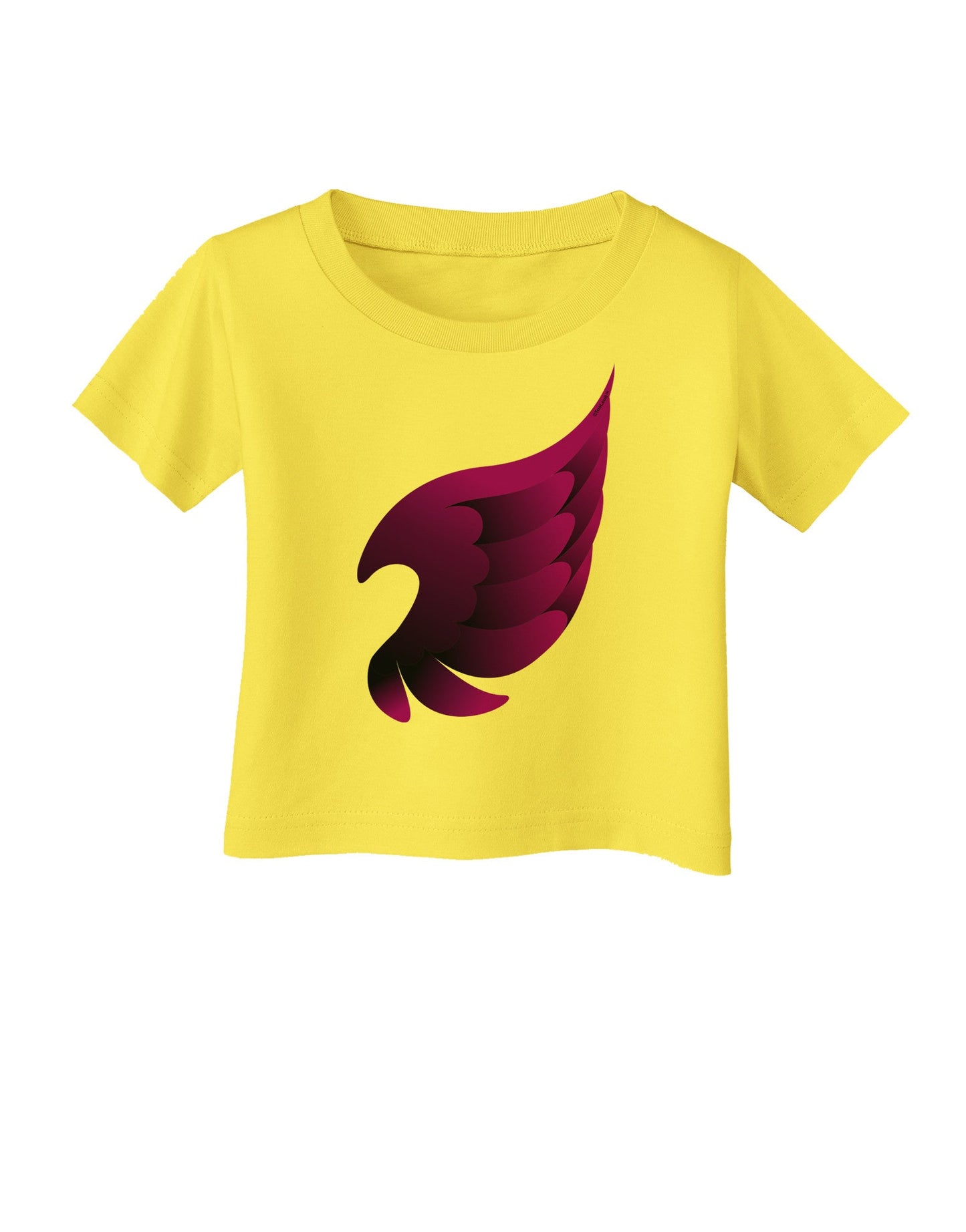 Cute Single Dark Angel Wing Black and Purple Infant T-Shirt-Infant T-Shirt-TooLoud-Yellow-06-Months-Davson Sales