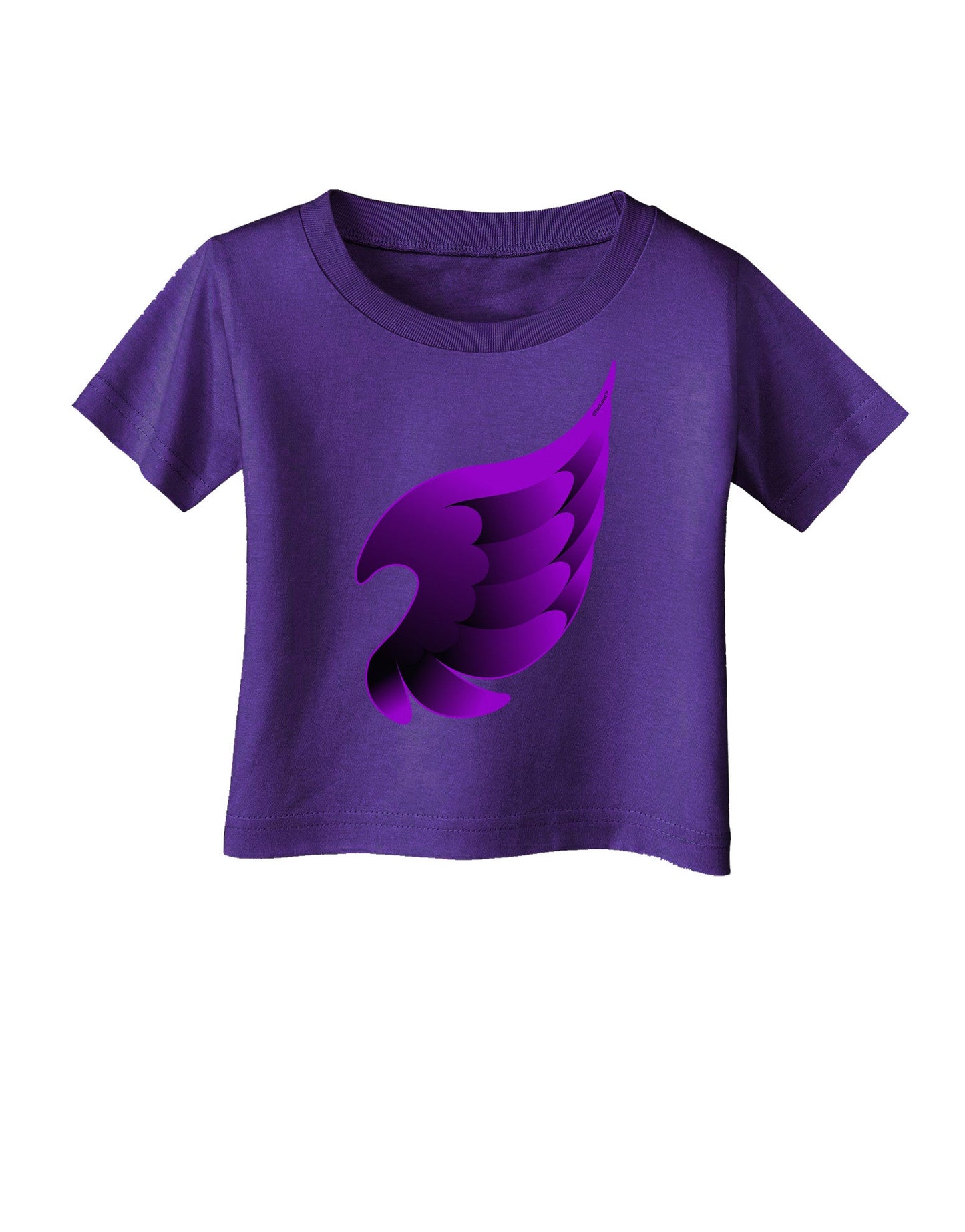 Cute Single Dark Angel Wing Black and Purple Infant T-Shirt Dark-Infant T-Shirt-TooLoud-Purple-06-Months-Davson Sales