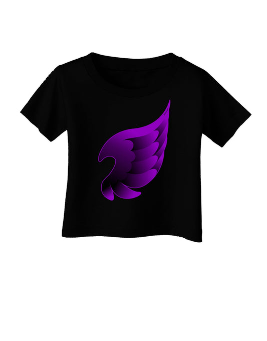Cute Single Dark Angel Wing Black and Purple Infant T-Shirt Dark-Infant T-Shirt-TooLoud-Black-06-Months-Davson Sales