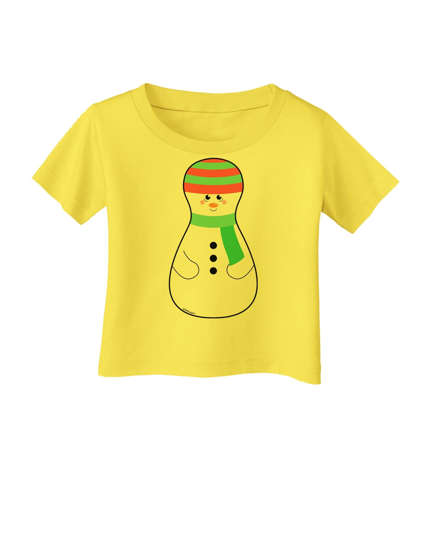 Cute Snowman Matryoshka Nesting Doll - Christmas Infant T-Shirt-Infant T-Shirt-TooLoud-Yellow-06-Months-Davson Sales