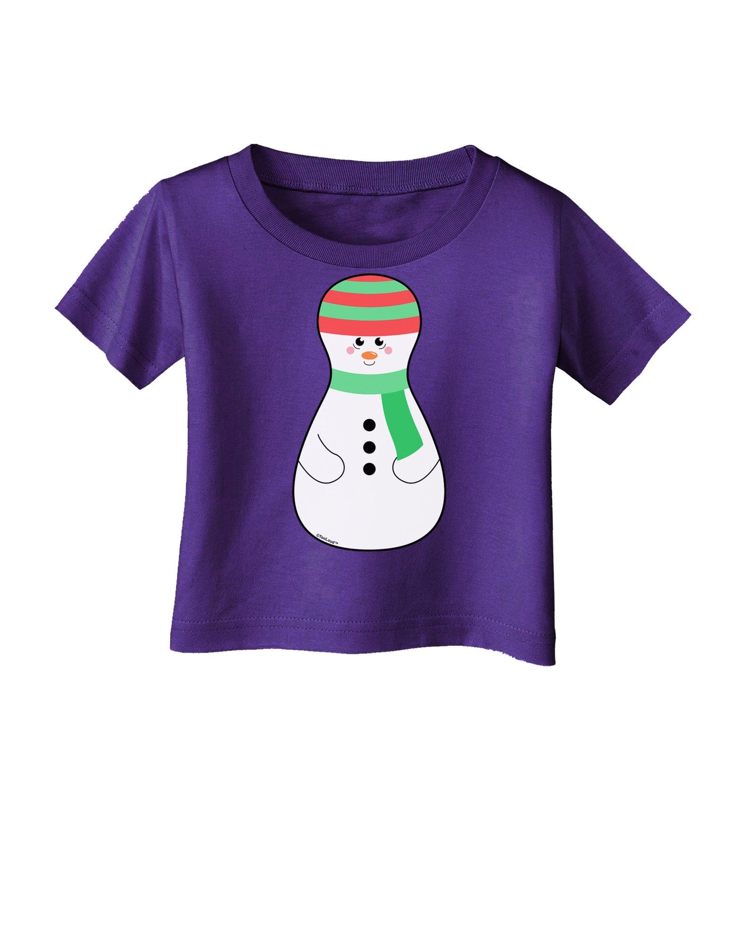Cute Snowman Matryoshka Nesting Doll - Christmas Infant T-Shirt Dark-Infant T-Shirt-TooLoud-Purple-06-Months-Davson Sales