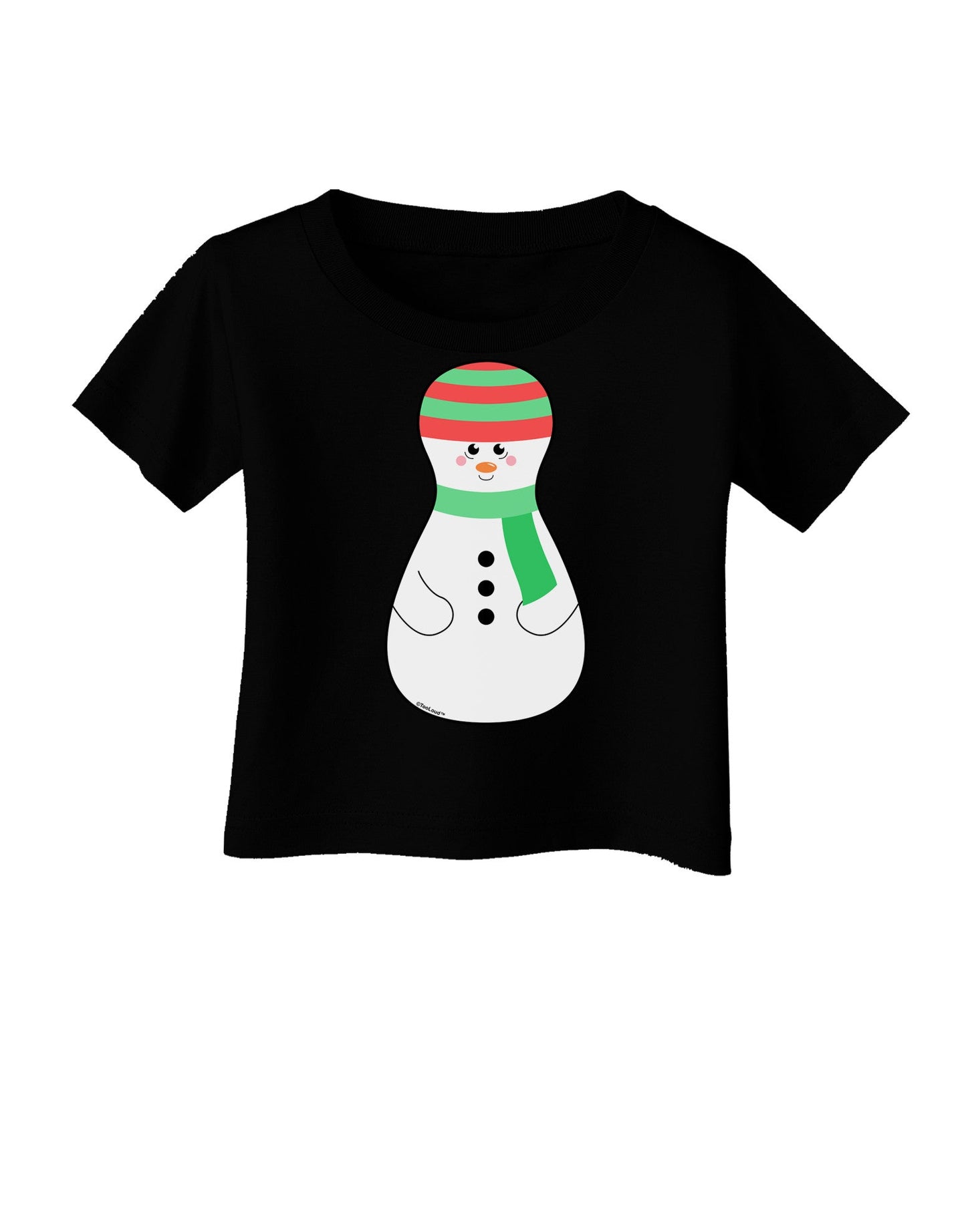 Cute Snowman Matryoshka Nesting Doll - Christmas Infant T-Shirt Dark-Infant T-Shirt-TooLoud-Black-06-Months-Davson Sales