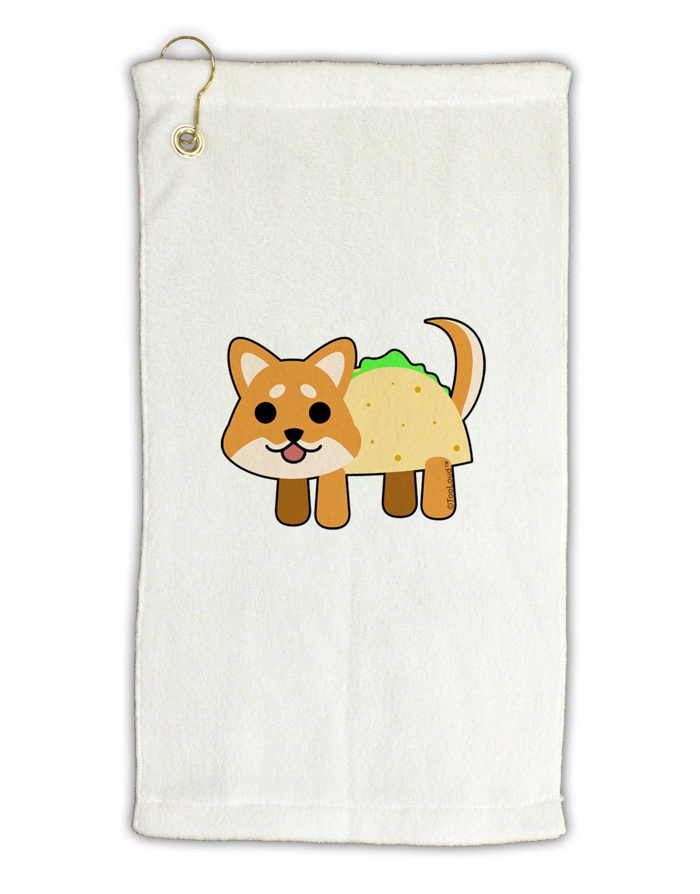 Cute Taco Dog Micro Terry Gromet Golf Towel 11"x19-Golf Towel-TooLoud-White-Davson Sales