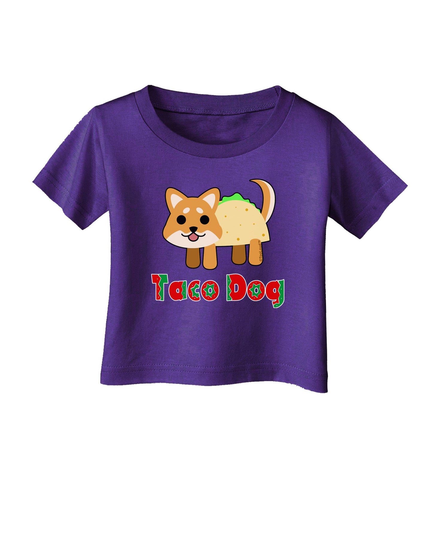 Cute Taco Dog Text Infant T-Shirt Dark-Infant T-Shirt-TooLoud-Purple-06-Months-Davson Sales