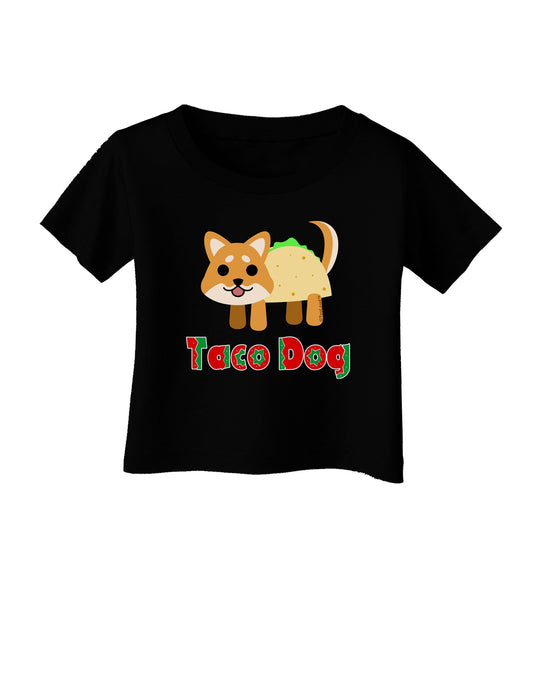 Cute Taco Dog Text Infant T-Shirt Dark-Infant T-Shirt-TooLoud-Black-06-Months-Davson Sales
