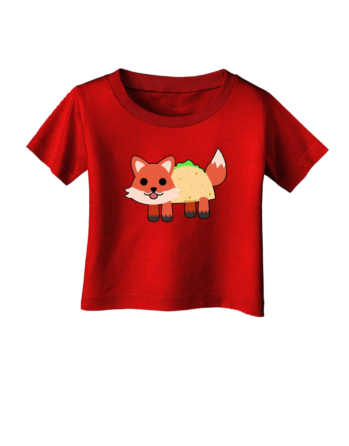 Cute Taco Fox Infant T-Shirt Dark-Infant T-Shirt-TooLoud-Red-06-Months-Davson Sales