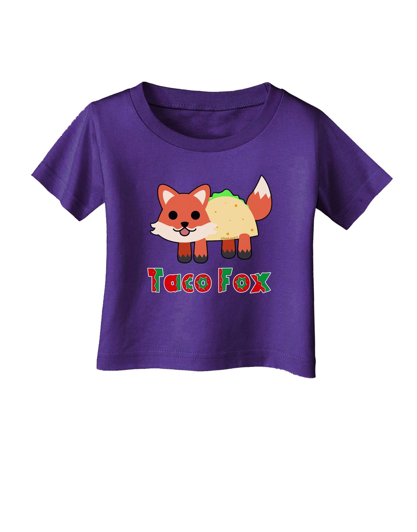 Cute Taco Fox Text Infant T-Shirt Dark-Infant T-Shirt-TooLoud-Purple-06-Months-Davson Sales