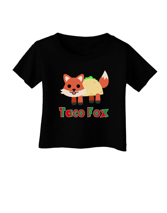 Cute Taco Fox Text Infant T-Shirt Dark-Infant T-Shirt-TooLoud-Black-06-Months-Davson Sales