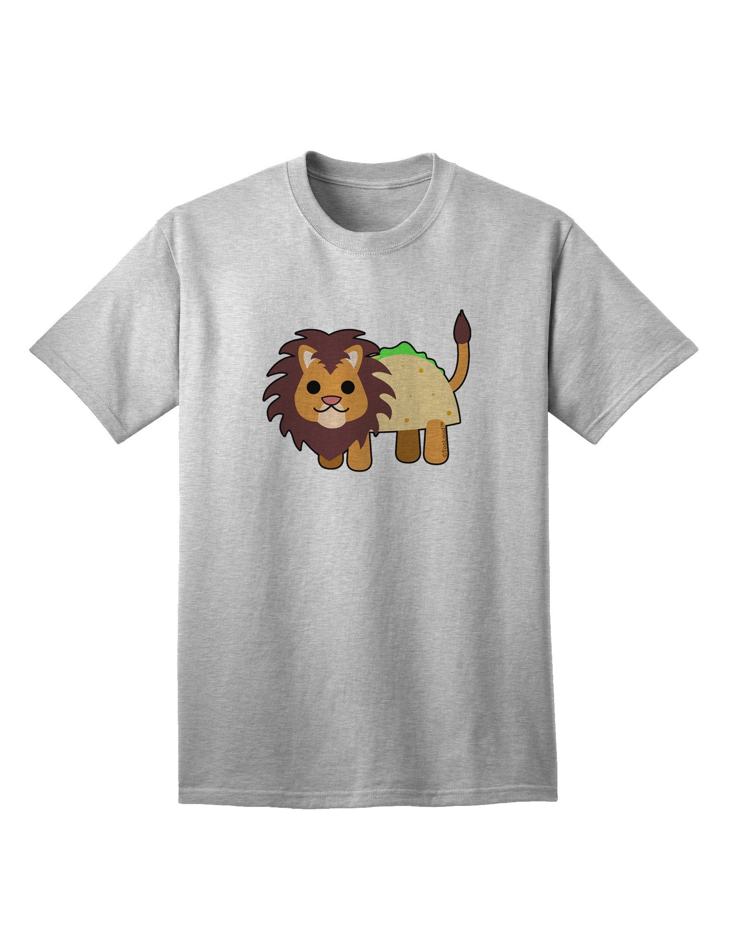 Cute Taco Lion Adult T-Shirt-Mens T-Shirt-TooLoud-AshGray-Small-Davson Sales
