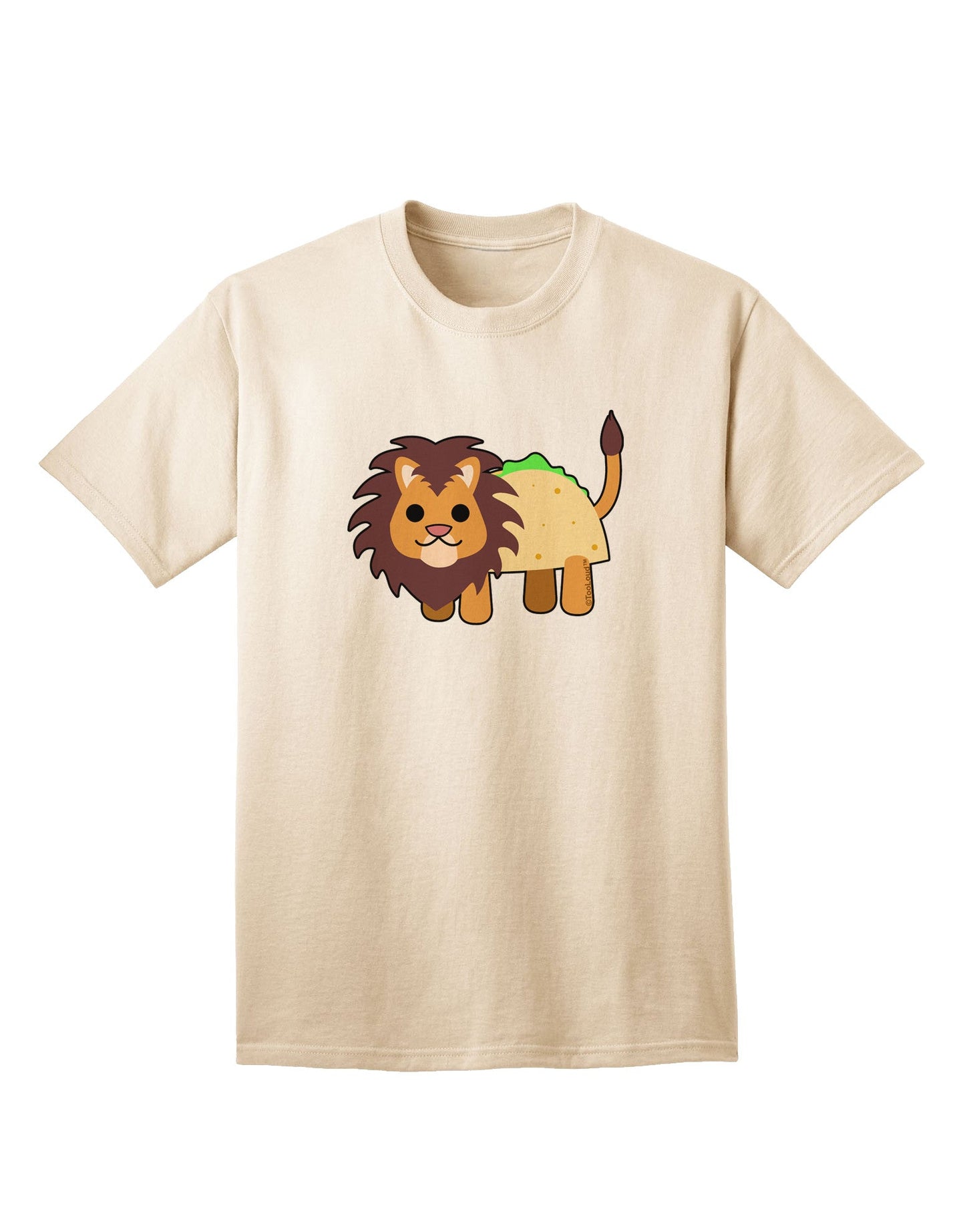 Cute Taco Lion Adult T-Shirt-Mens T-Shirt-TooLoud-Natural-Small-Davson Sales