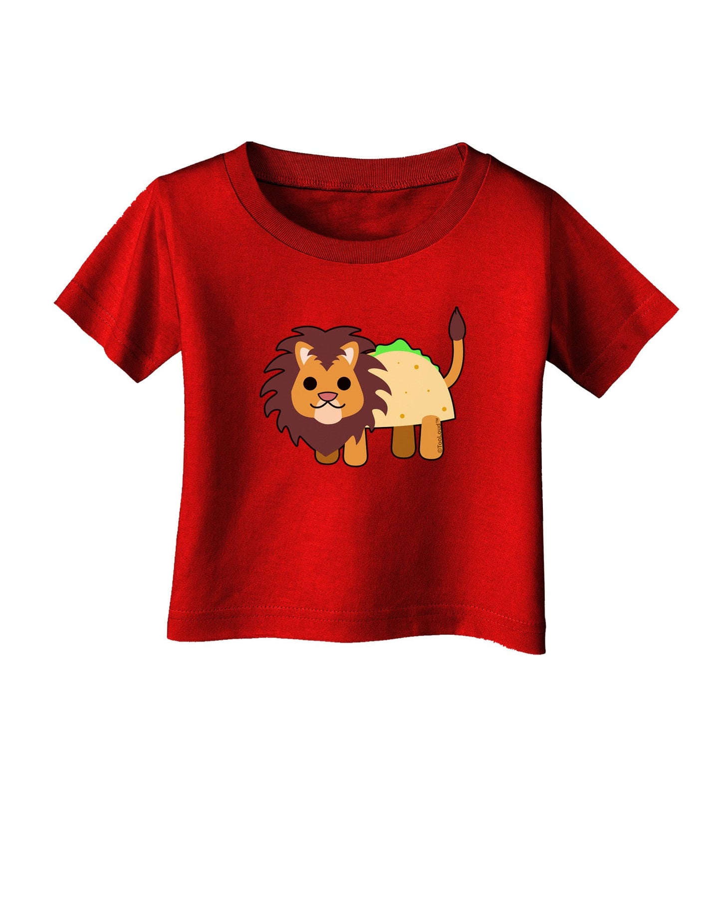 Cute Taco Lion Infant T-Shirt Dark-Infant T-Shirt-TooLoud-Red-06-Months-Davson Sales