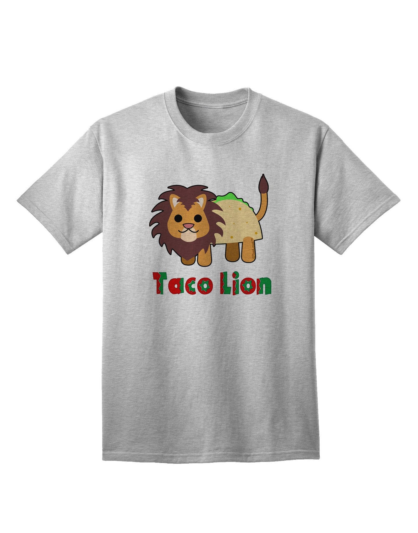 Cute Taco Lion Text Adult T-Shirt-Mens T-Shirt-TooLoud-AshGray-Small-Davson Sales