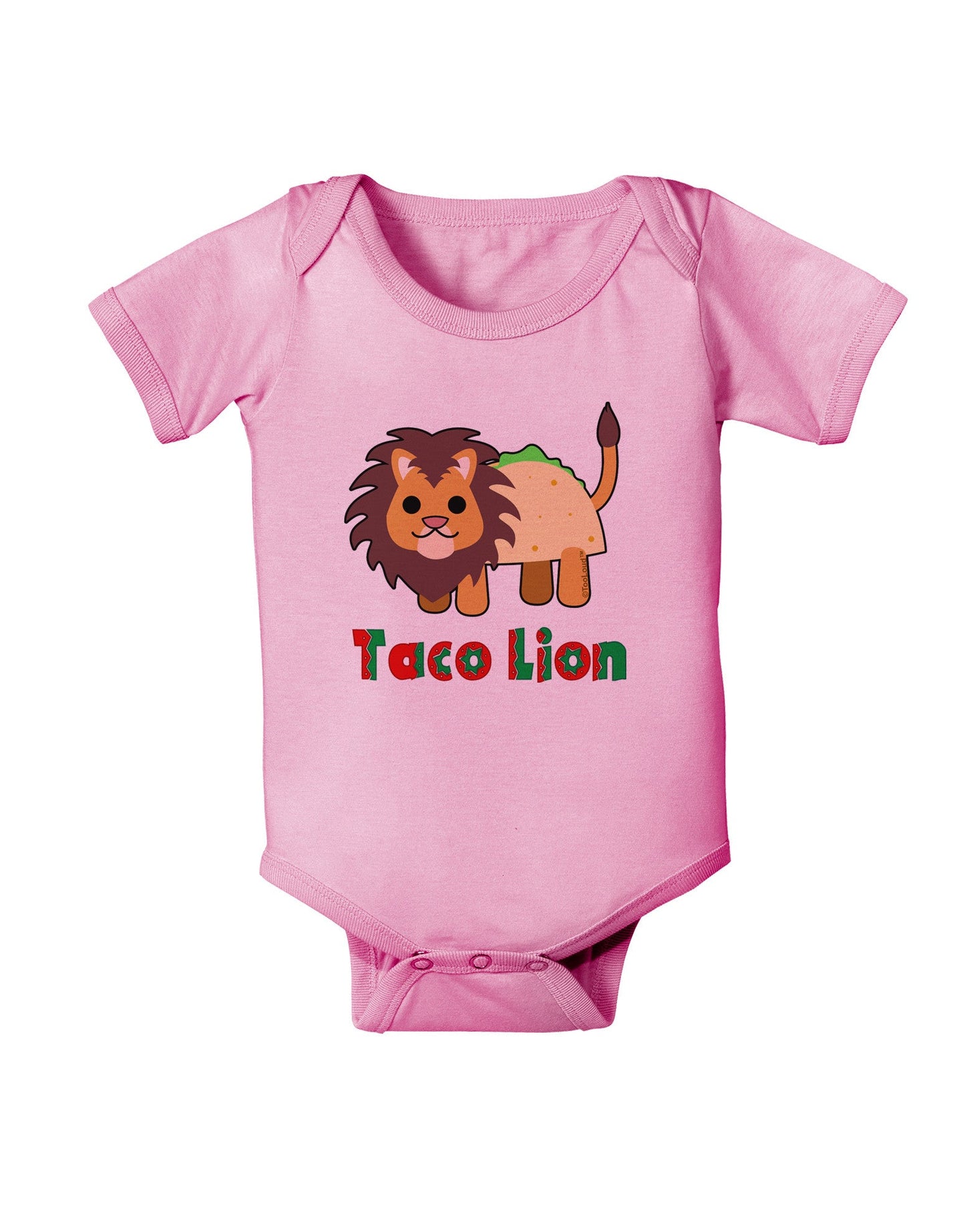 Cute Taco Lion Text Baby Romper Bodysuit-Baby Romper-TooLoud-Pink-06-Months-Davson Sales