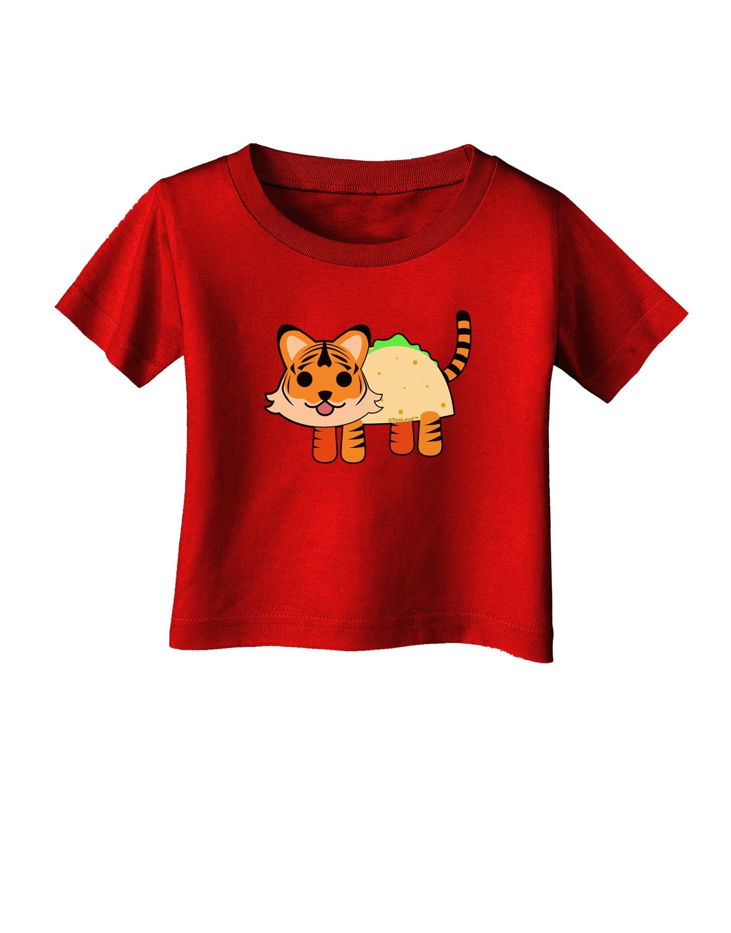 Cute Taco Tiger Infant T-Shirt Dark-Infant T-Shirt-TooLoud-Red-06-Months-Davson Sales
