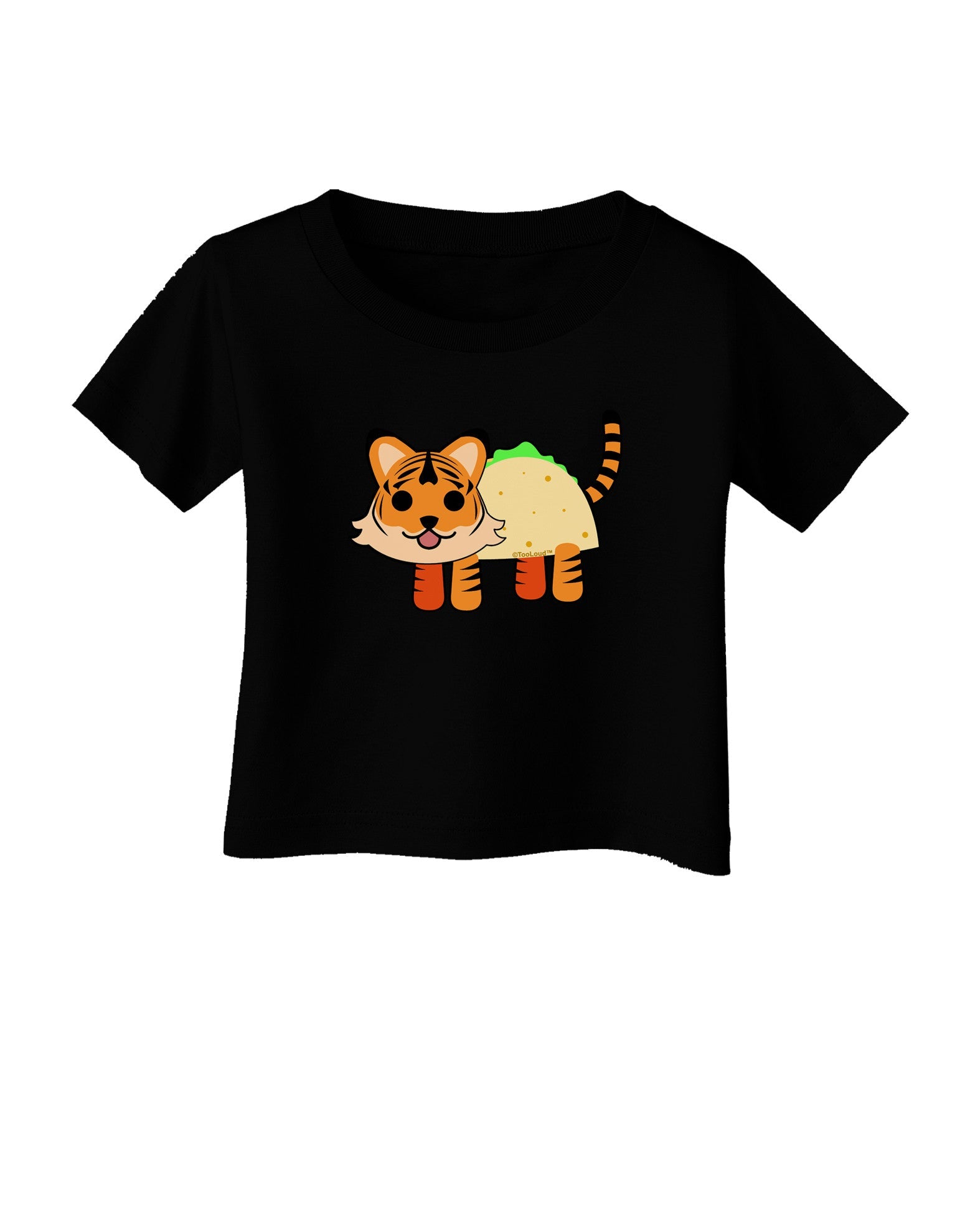 Cute Taco Tiger Infant T-Shirt Dark-Infant T-Shirt-TooLoud-Black-06-Months-Davson Sales