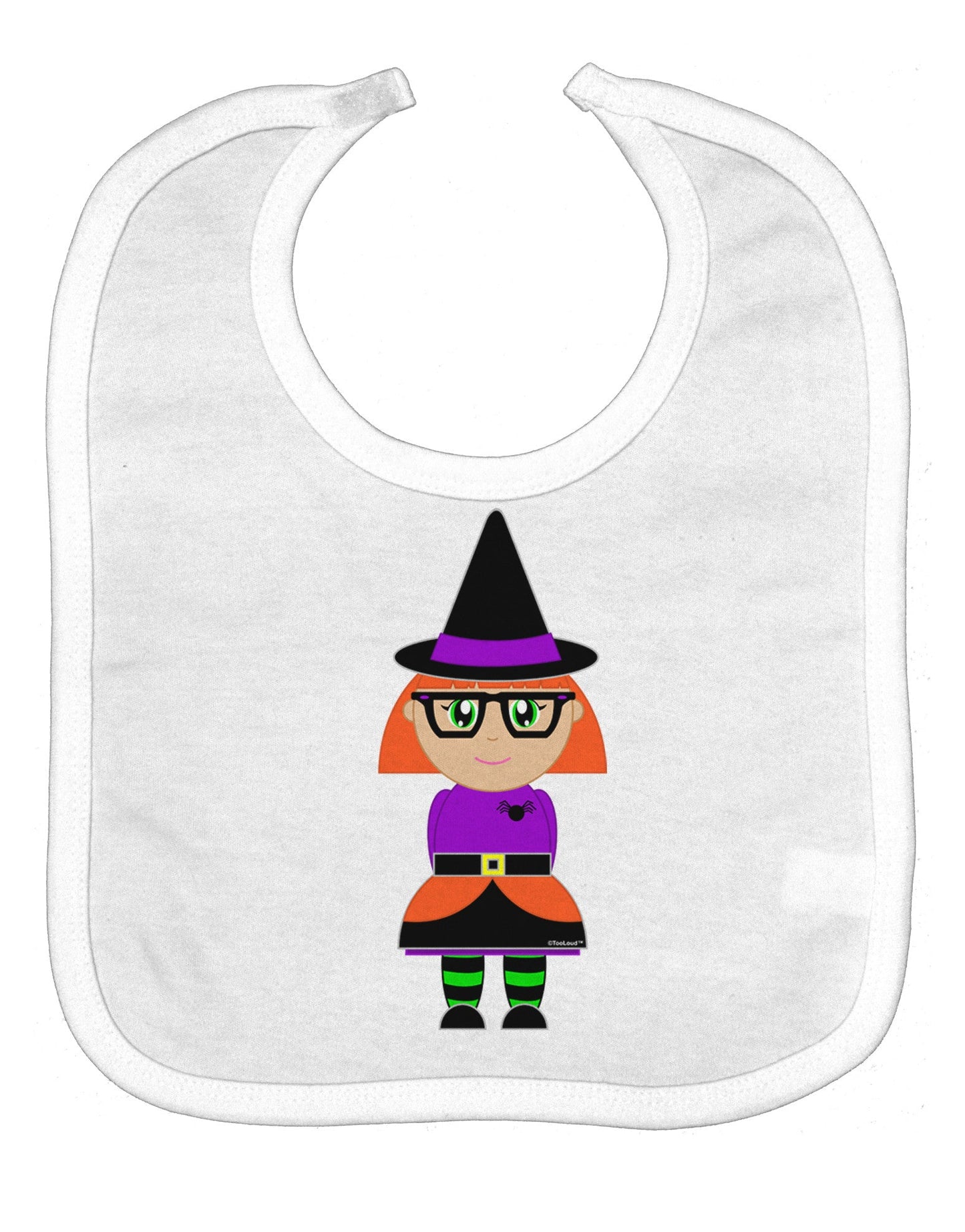 Cute Witch Halloween Baby Bib