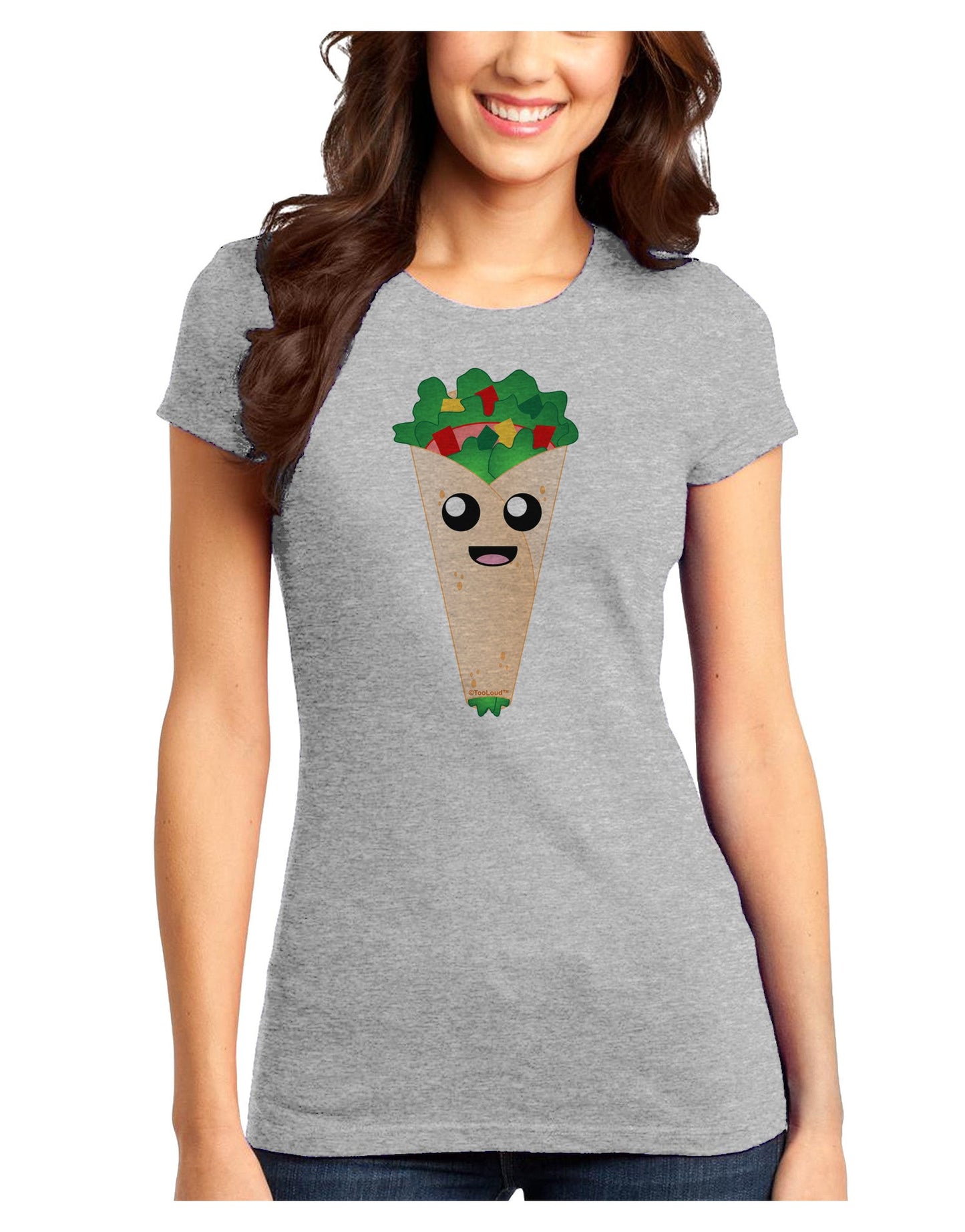 Cute Wrap Juniors T-Shirt-Womens Juniors T-Shirt-TooLoud-Ash-Gray-Juniors Fitted X-Small-Davson Sales