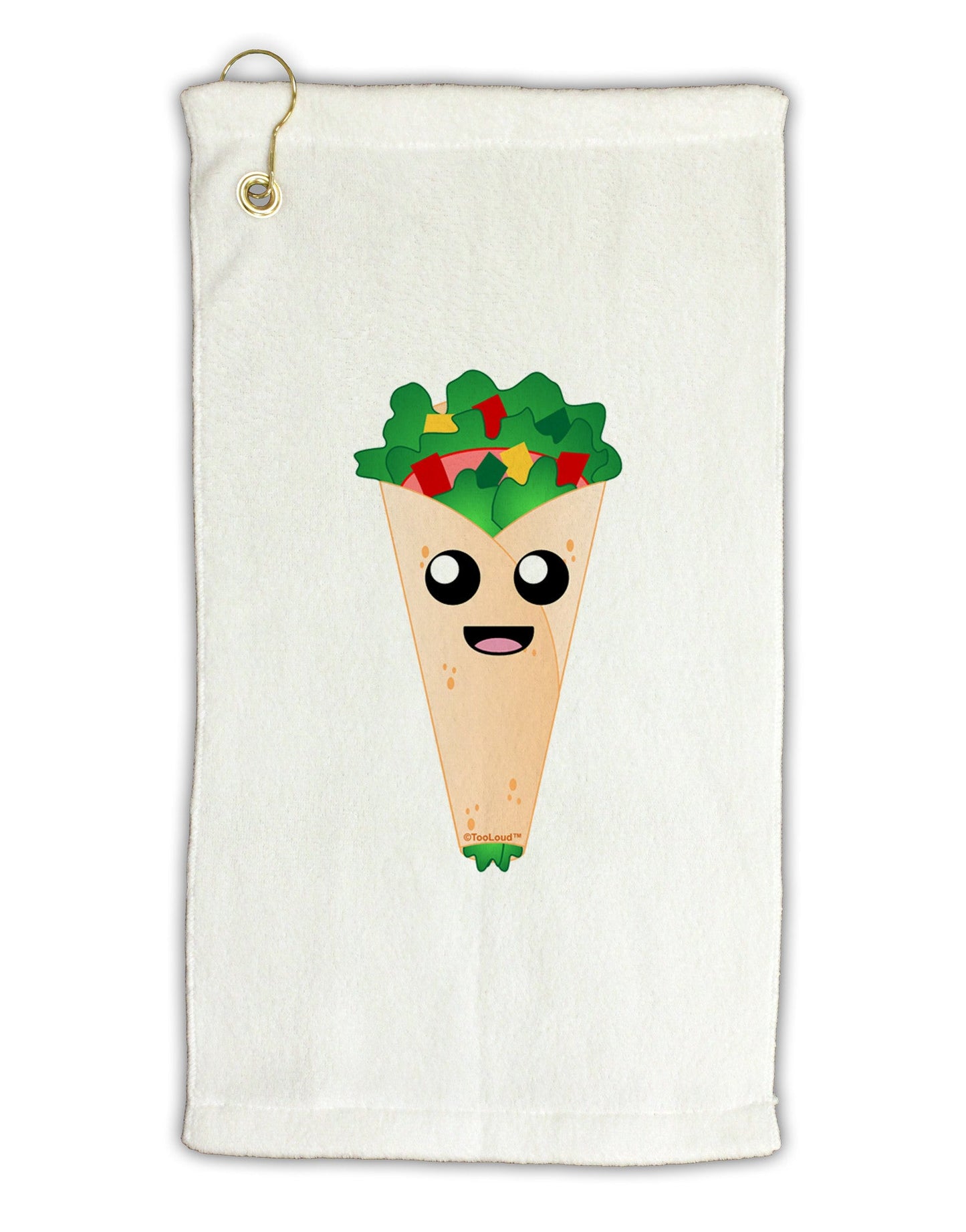 Cute Wrap Micro Terry Gromet Golf Towel 11"x19-Golf Towel-TooLoud-White-Davson Sales