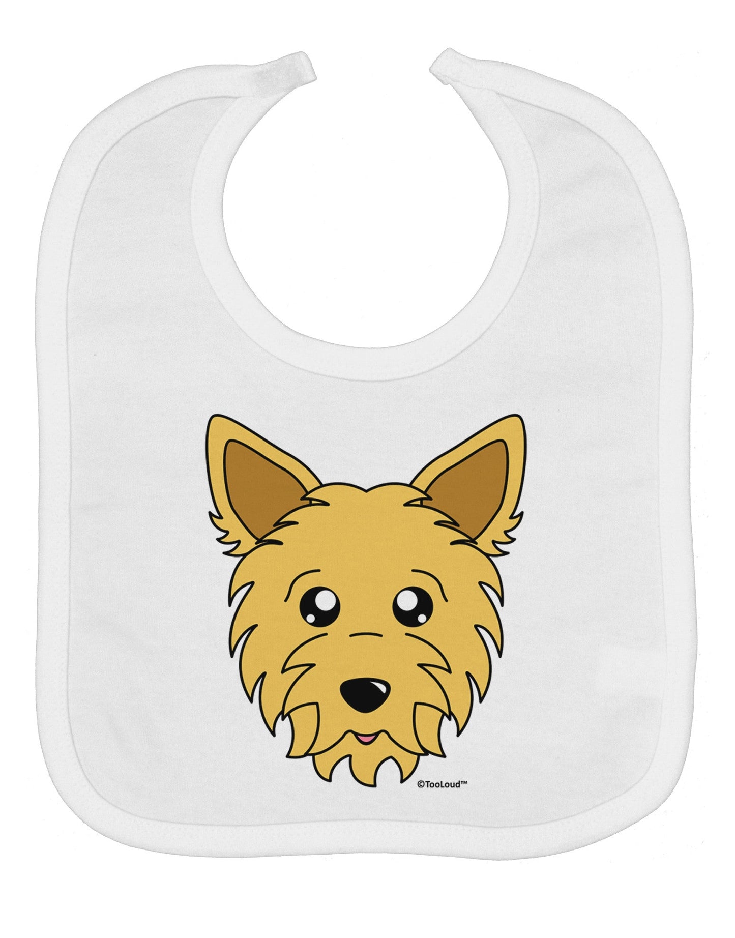 Cute Yorkshire Terrier Yorkie Dog Baby Bib by TooLoud
