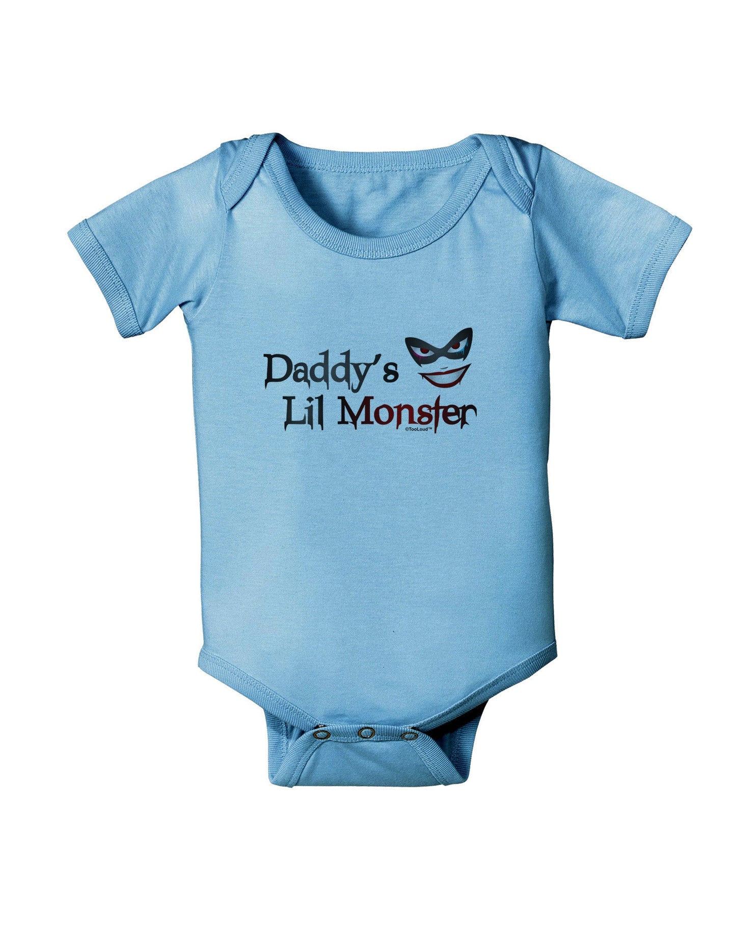 Daddys Lil Monster Baby Romper Bodysuit-Baby Romper-TooLoud-LightBlue-06-Months-Davson Sales