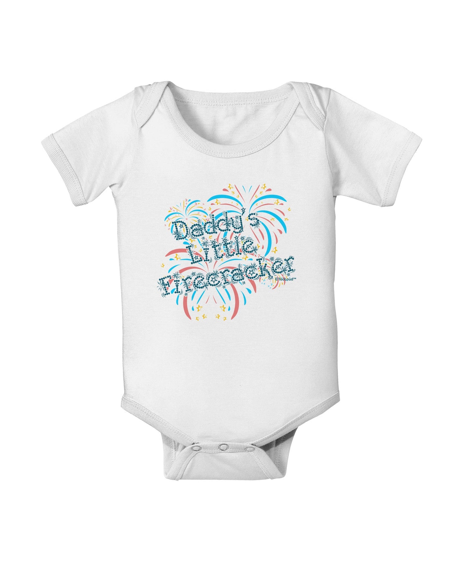 Daddy's Little Firecracker Baby Romper Bodysuit-Baby Romper-TooLoud-White-06-Months-Davson Sales