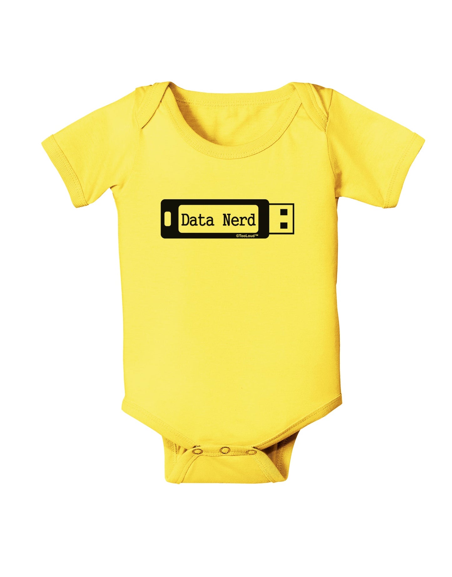Data Nerd USB Baby Romper Bodysuit by TooLoud-Baby Romper-TooLoud-Yellow-06-Months-Davson Sales