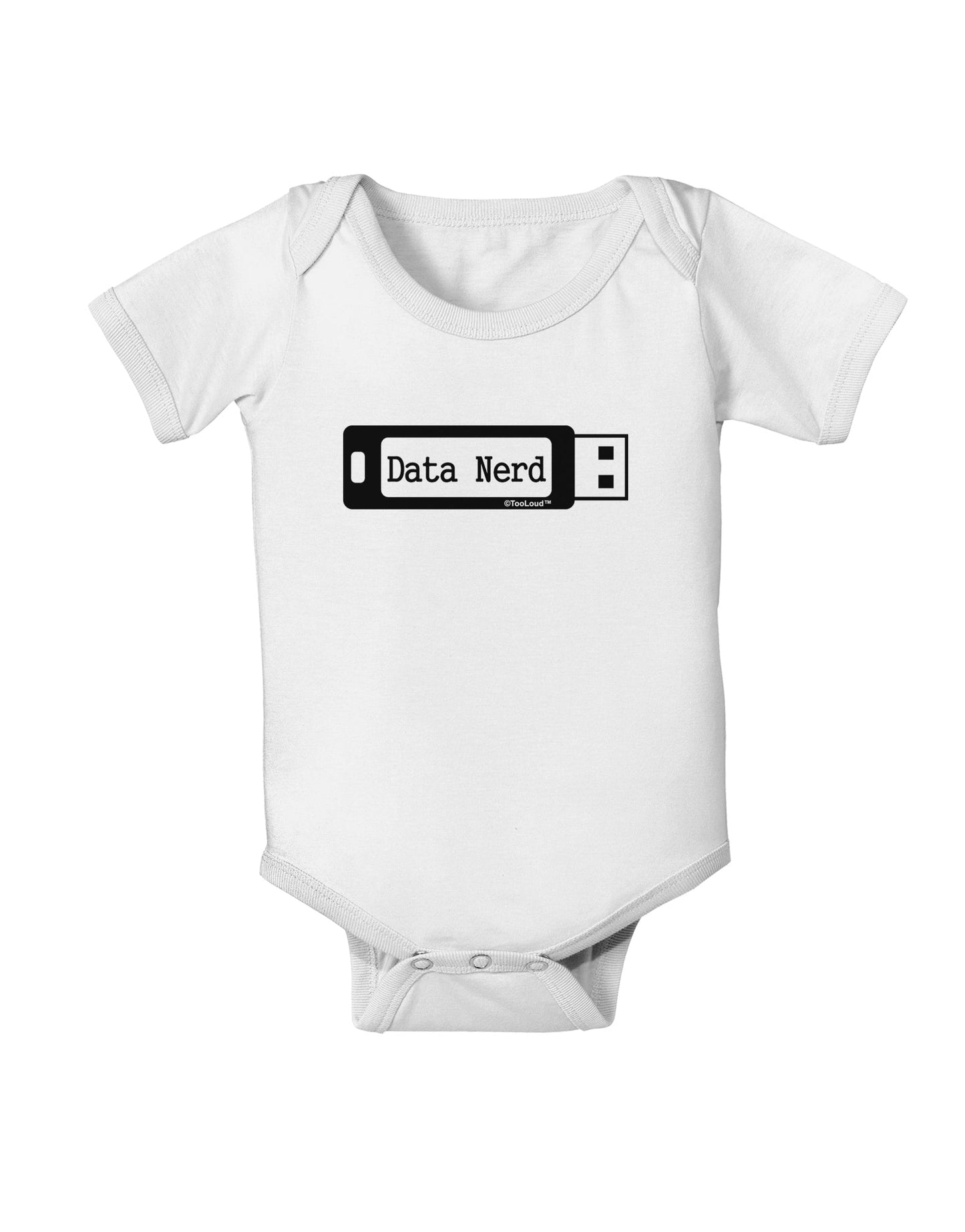 Data Nerd USB Baby Romper Bodysuit by TooLoud-Baby Romper-TooLoud-White-06-Months-Davson Sales