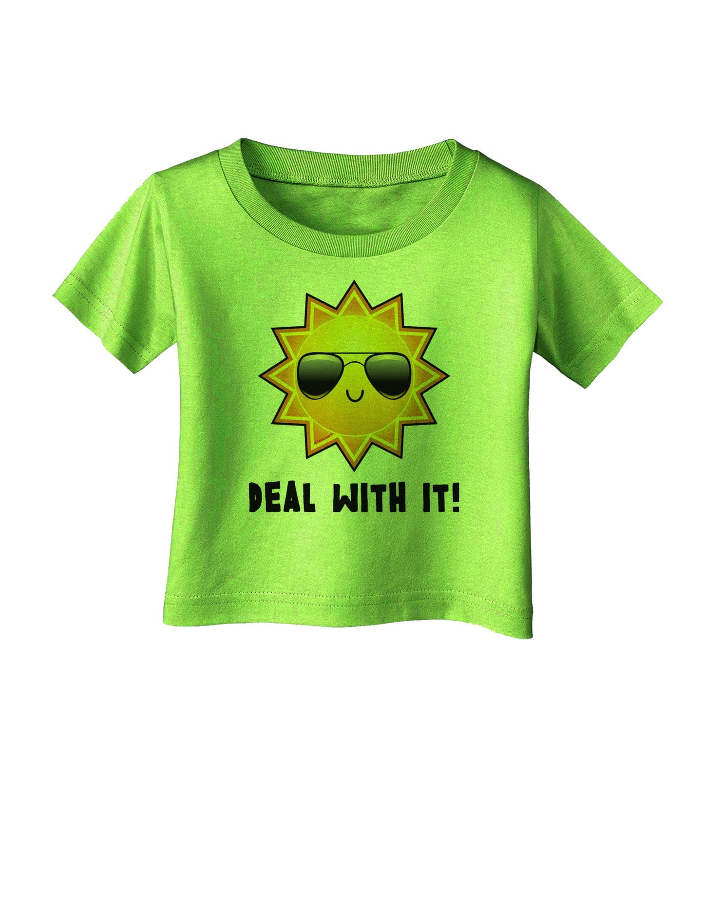 Deal With It Cute Sun Infant T-Shirt-Infant T-Shirt-TooLoud-Lime-Green-06-Months-Davson Sales