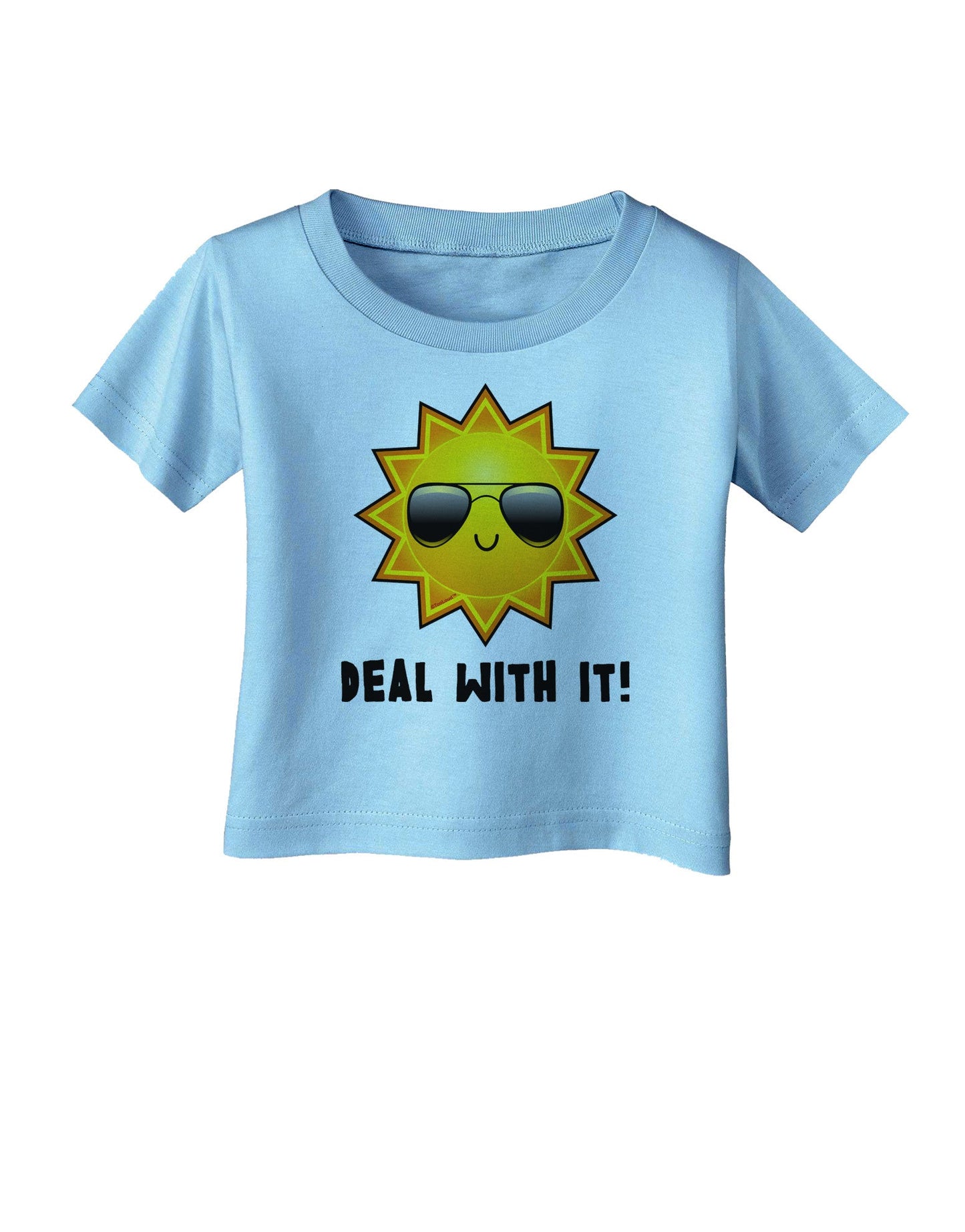 Deal With It Cute Sun Infant T-Shirt-Infant T-Shirt-TooLoud-Aquatic-Blue-06-Months-Davson Sales