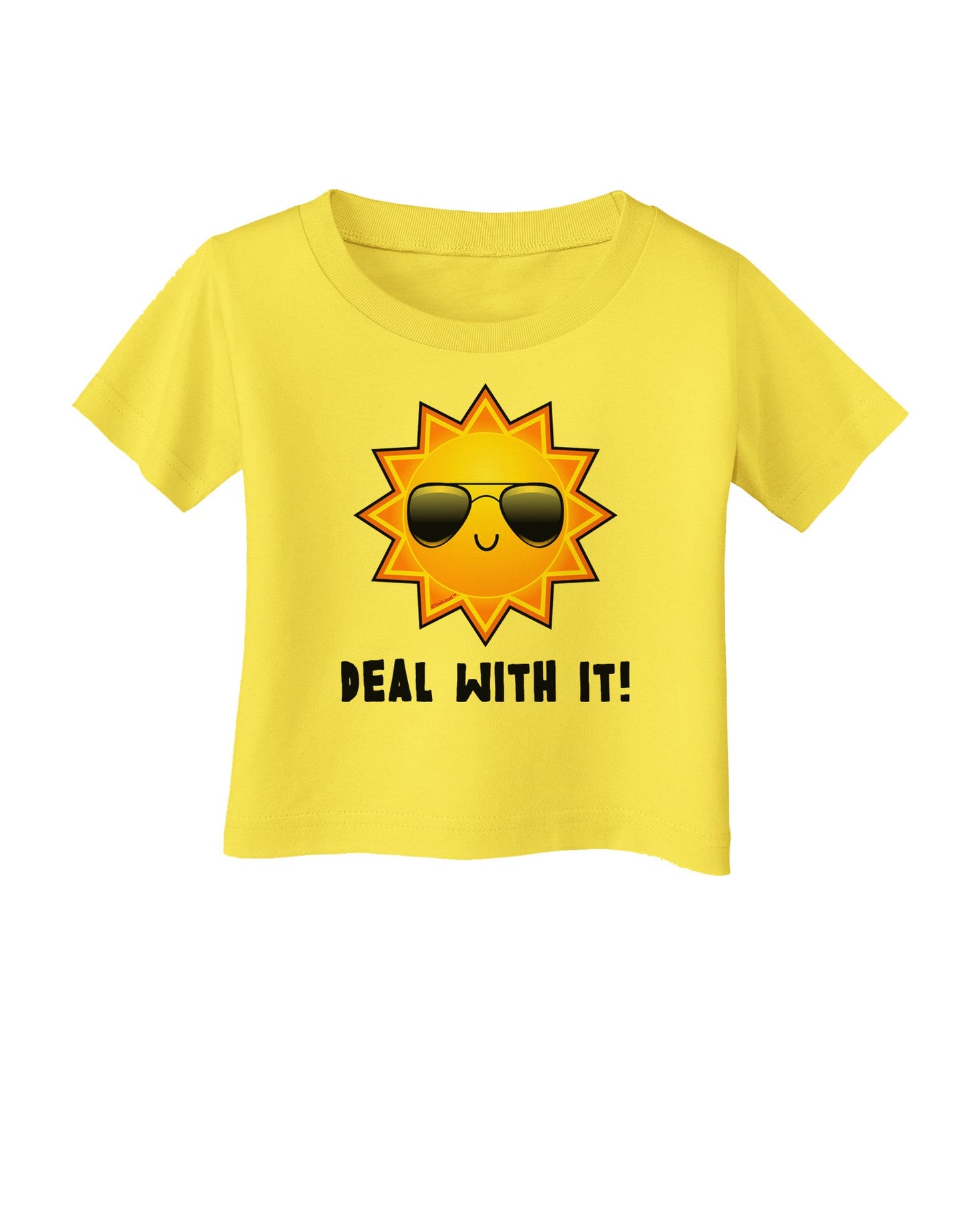 Deal With It Cute Sun Infant T-Shirt-Infant T-Shirt-TooLoud-Yellow-06-Months-Davson Sales