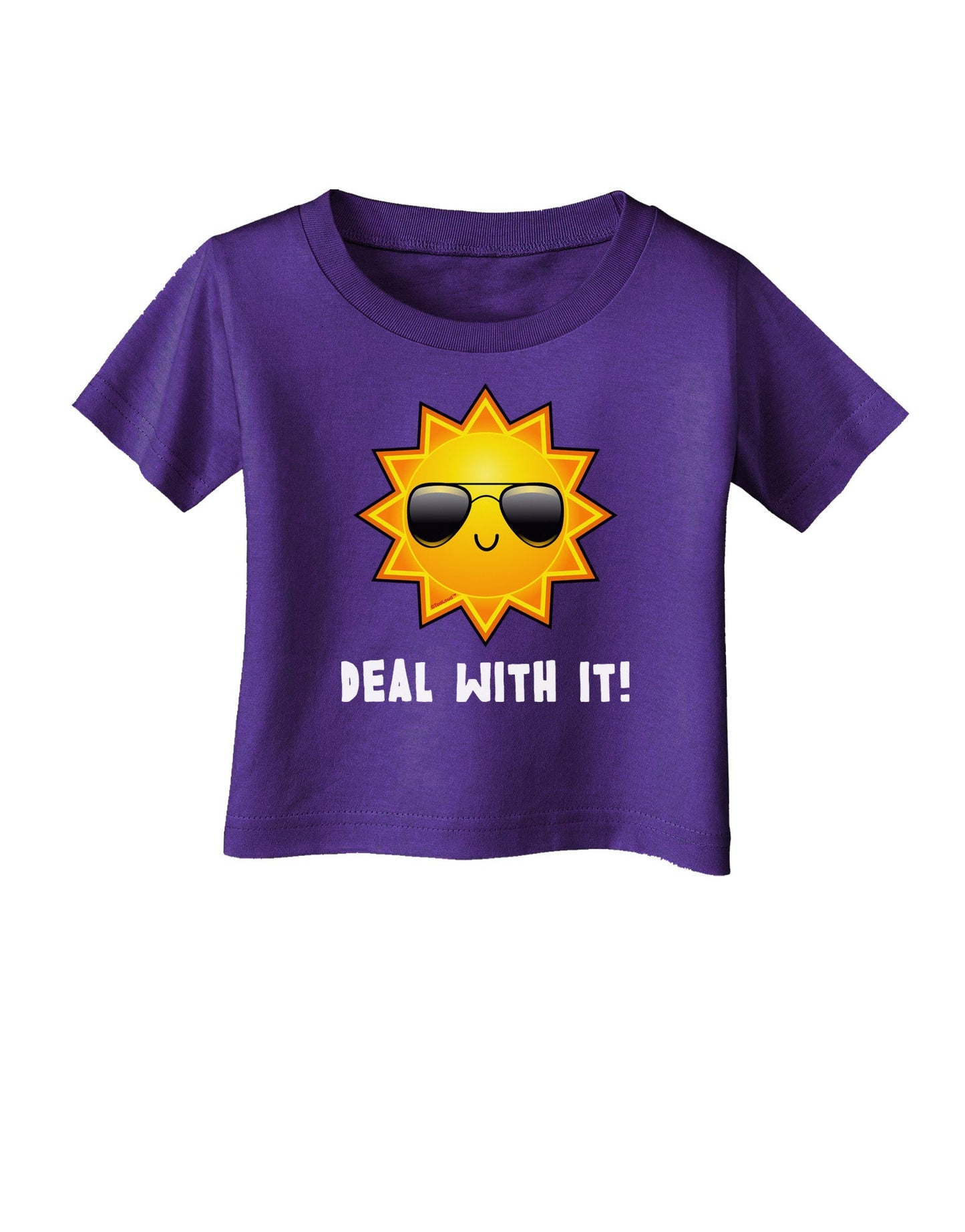 Deal With It Cute Sun Infant T-Shirt Dark-Infant T-Shirt-TooLoud-Purple-06-Months-Davson Sales