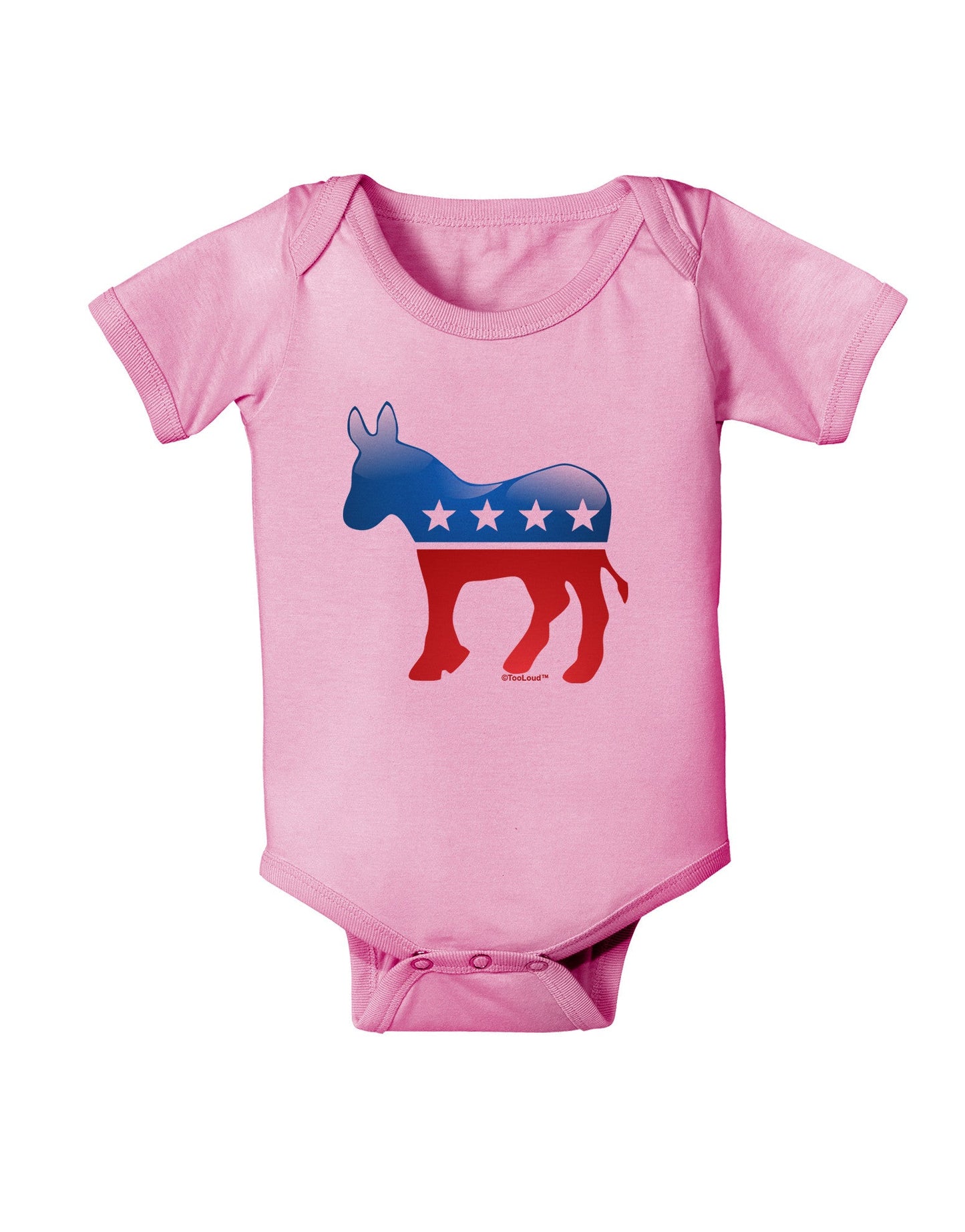 Democrat Bubble Symbol Baby Romper Bodysuit-Baby Romper-TooLoud-Pink-06-Months-Davson Sales