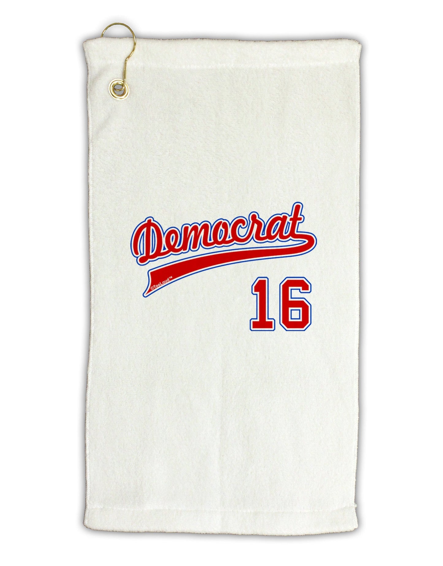 Democrat Jersey 16 Micro Terry Gromet Golf Towel 11"x19-Golf Towel-TooLoud-White-Davson Sales