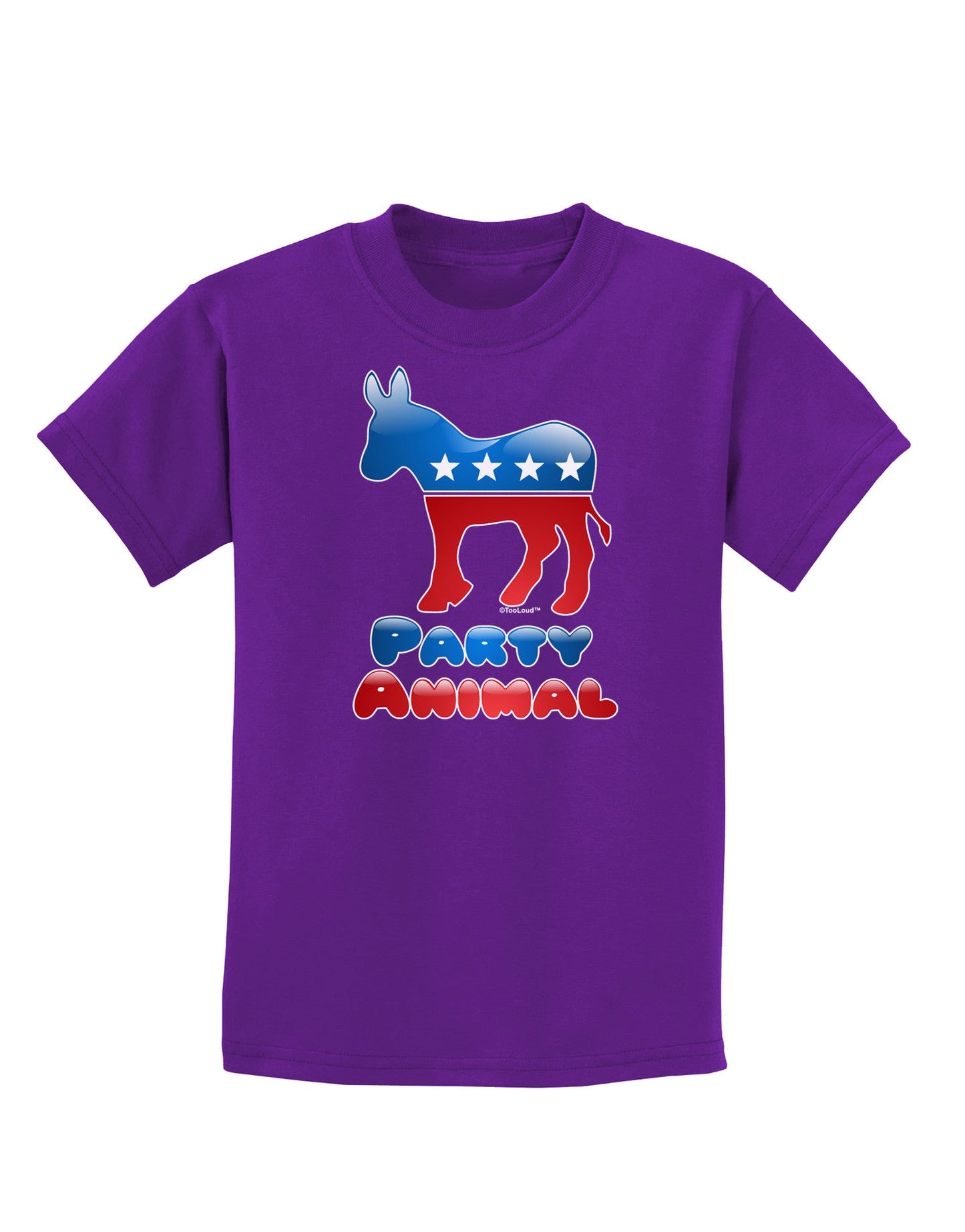 Democrat Party Animal Childrens Dark T-Shirt-Childrens T-Shirt-TooLoud-Purple-X-Small-Davson Sales