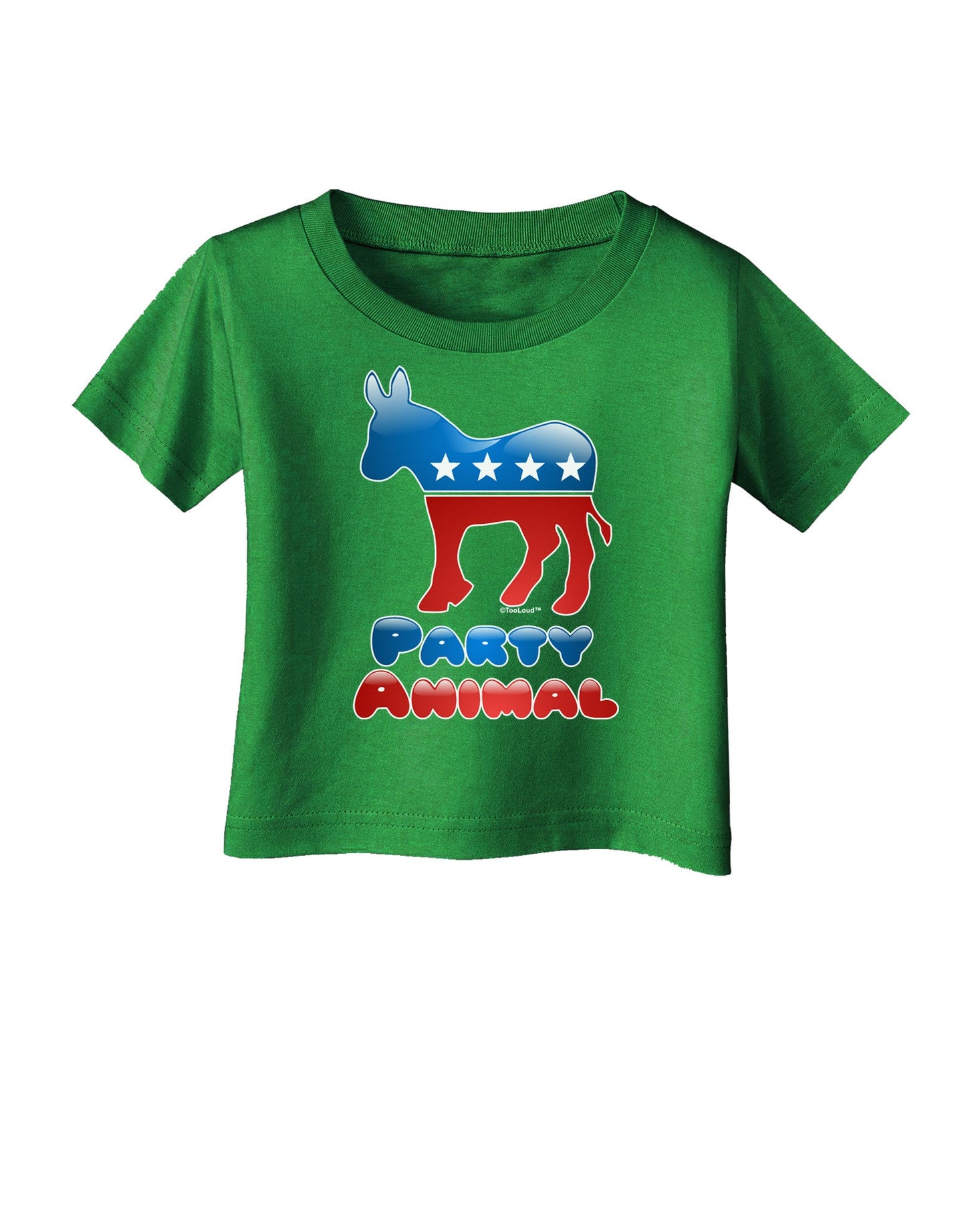 Democrat Party Animal Infant T-Shirt Dark-Infant T-Shirt-TooLoud-Clover-Green-06-Months-Davson Sales