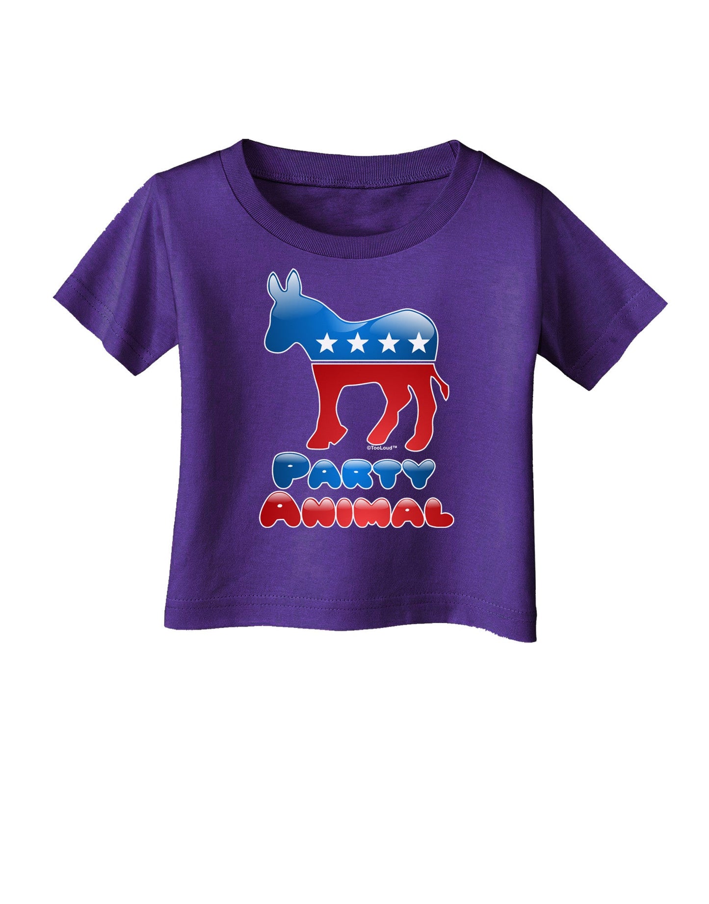 Democrat Party Animal Infant T-Shirt Dark-Infant T-Shirt-TooLoud-Purple-06-Months-Davson Sales