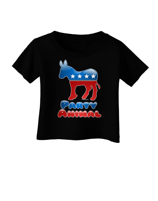 Democrat Party Animal Infant T-Shirt Dark-Infant T-Shirt-TooLoud-Black-06-Months-Davson Sales