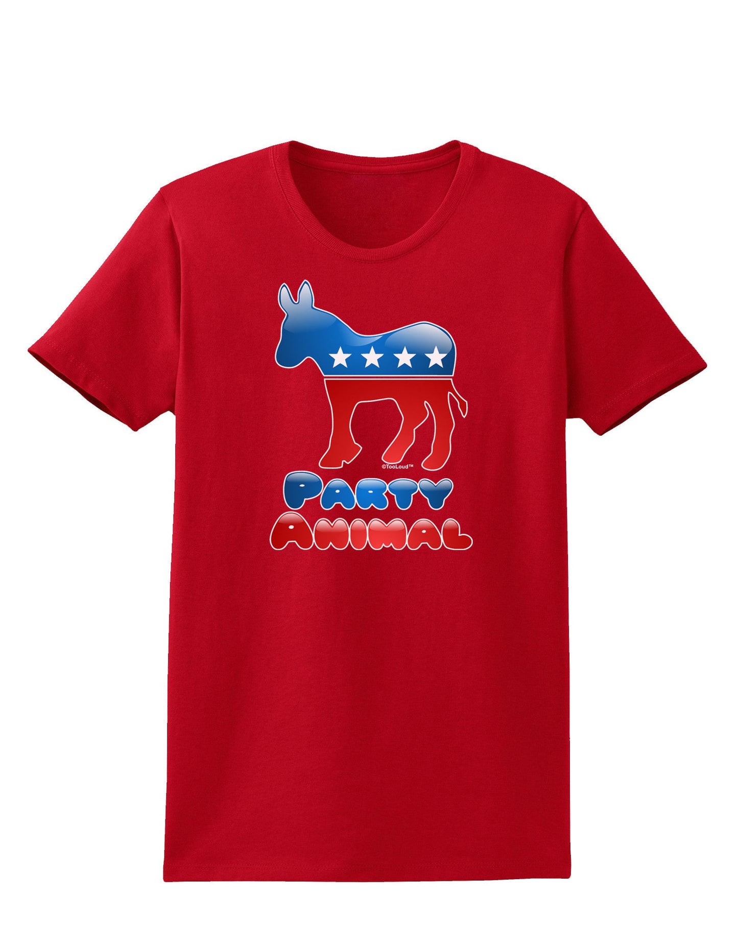 Democrat Party Animal Womens Dark T-Shirt-TooLoud-Red-X-Small-Davson Sales