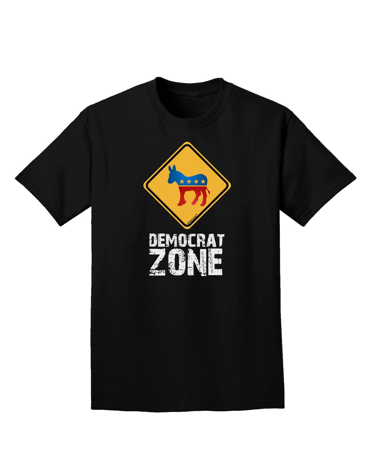 Democrat Zone Adult Dark T-Shirt-Mens T-Shirt-TooLoud-Black-Small-Davson Sales