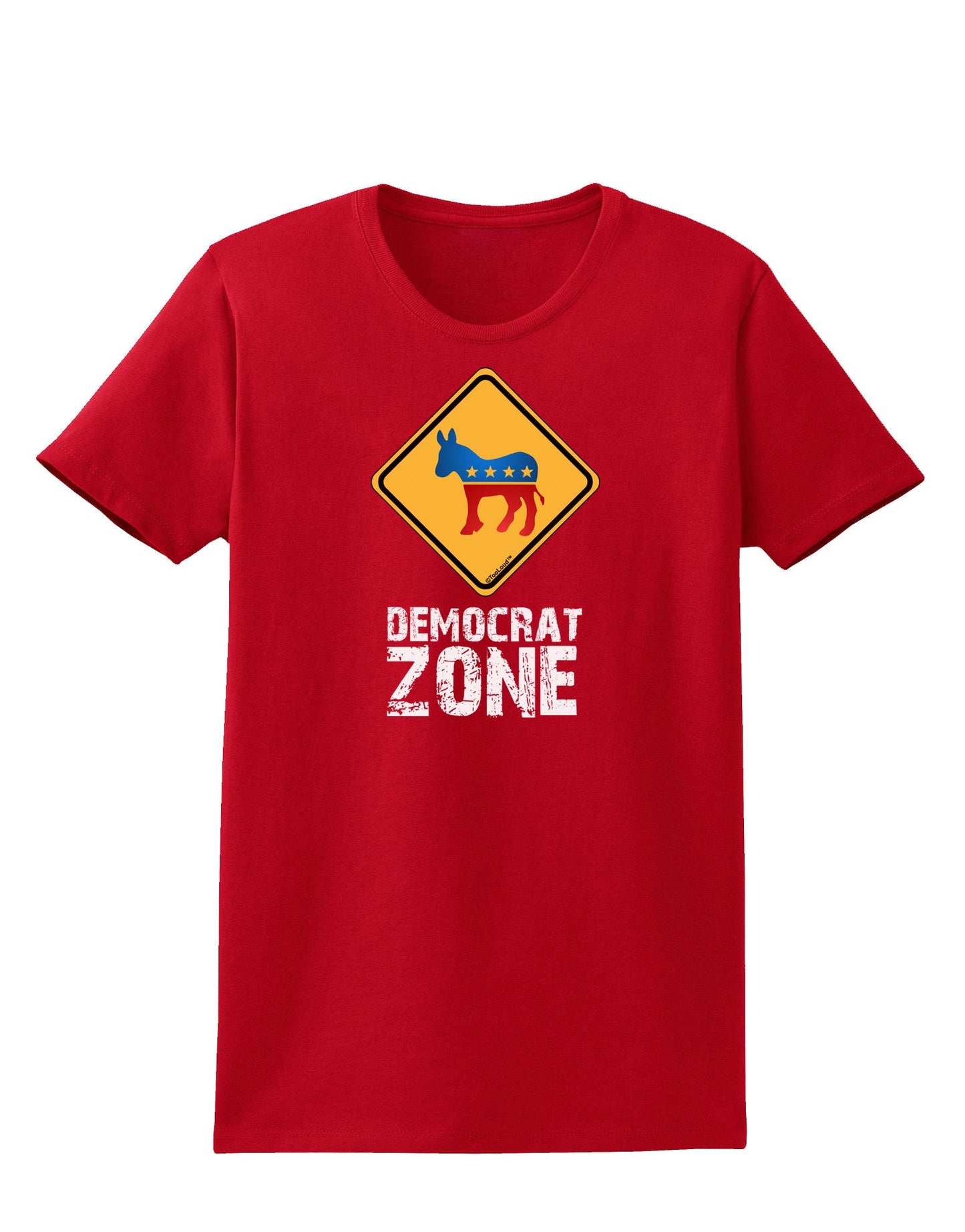 Democrat Zone Womens Dark T-Shirt-TooLoud-Red-X-Small-Davson Sales