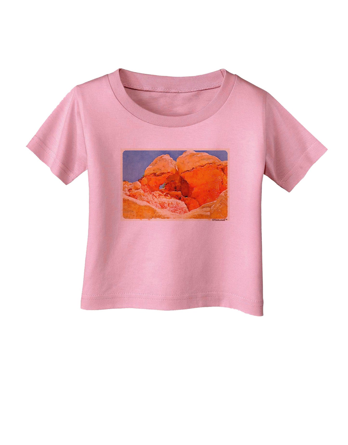 Desert Landscape Watercolor Infant T-Shirt-Infant T-Shirt-TooLoud-Candy-Pink-06-Months-Davson Sales