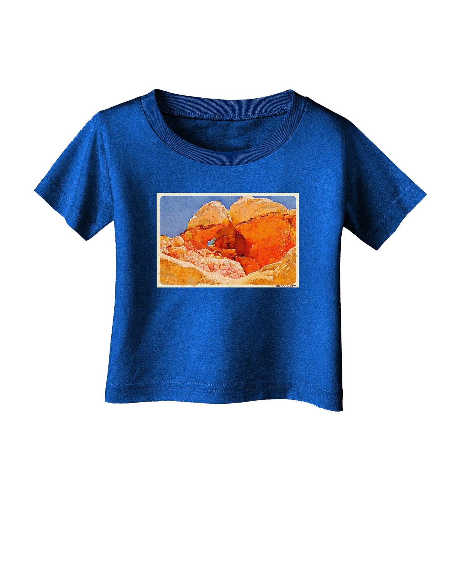 Desert Landscape Watercolor Infant T-Shirt Dark-Infant T-Shirt-TooLoud-Royal-Blue-06-Months-Davson Sales