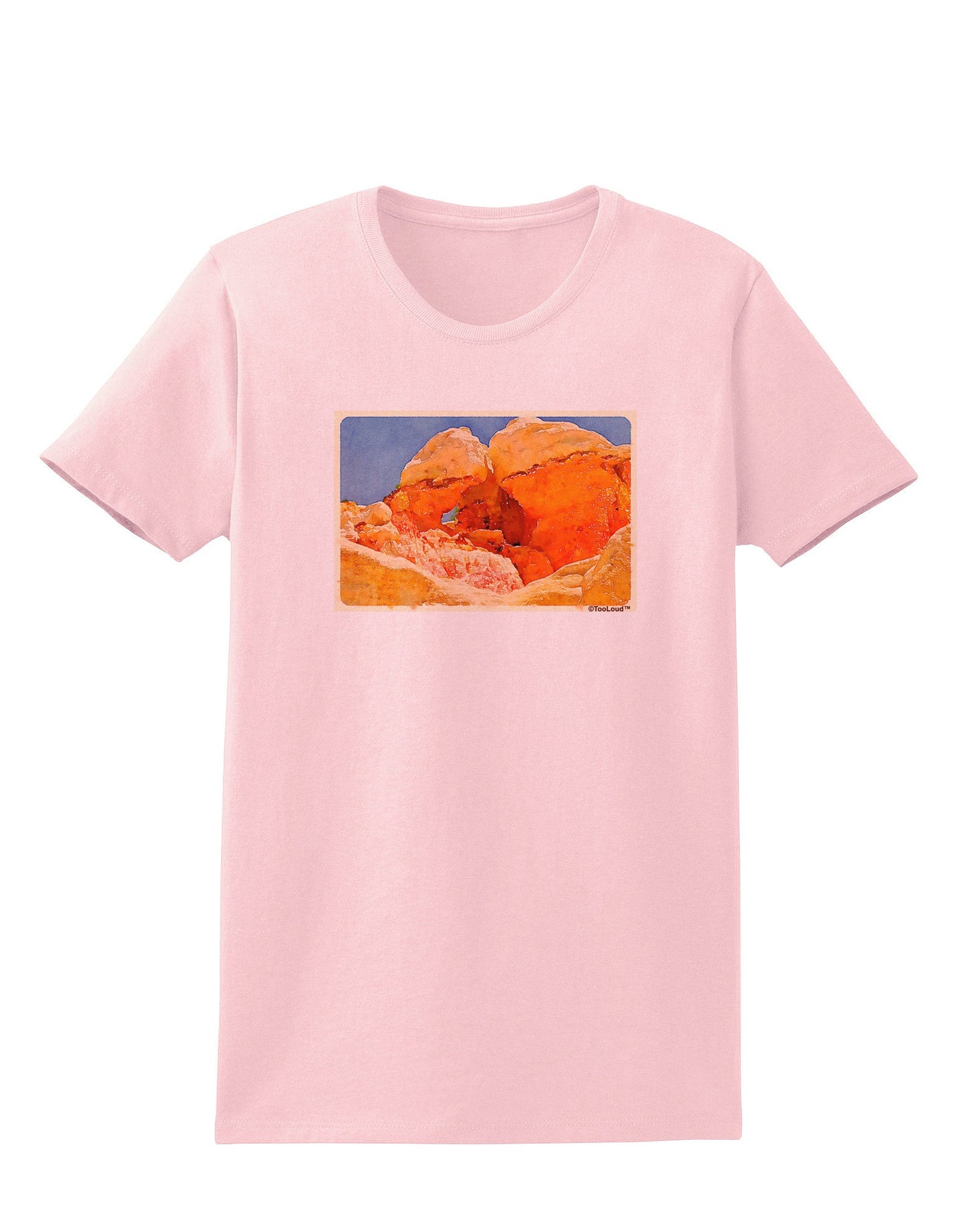 Desert Landscape Watercolor Womens T-Shirt-Womens T-Shirt-TooLoud-PalePink-X-Small-Davson Sales